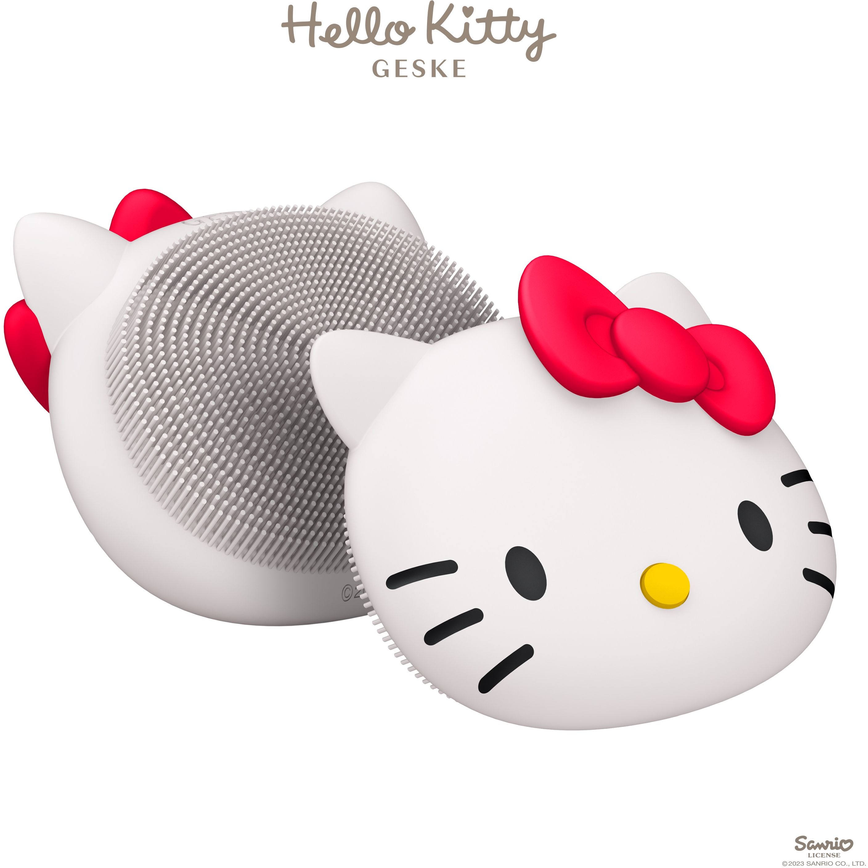 Щетка для лица GESKE Facial Brush 3 в 1 by Hello Kitty пудровая - фото 3