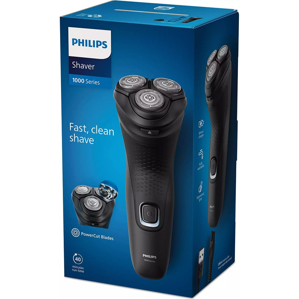 Электробритва Philips Series 1000 S1141/00, черная - фото 2