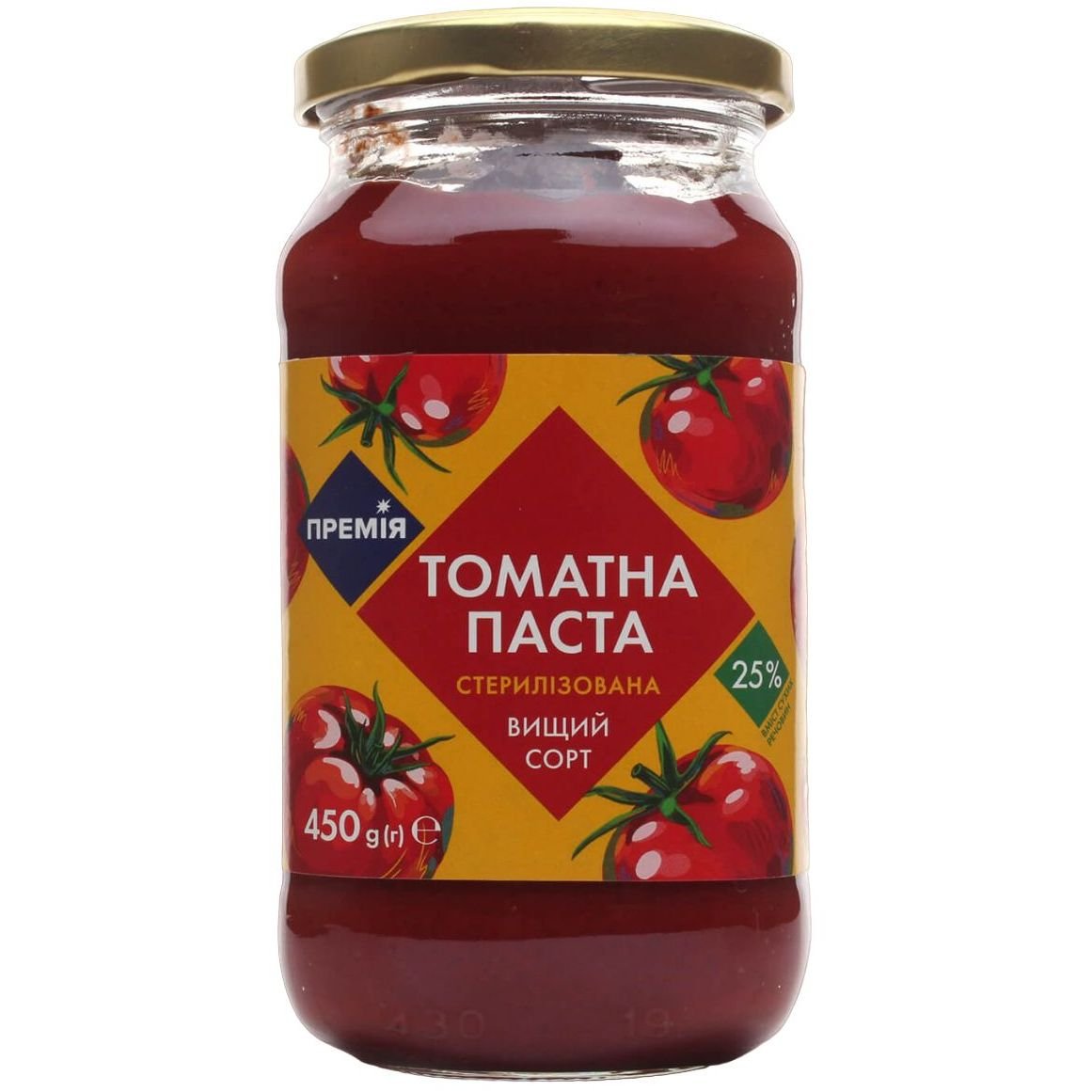 Паста томатна Премія стерилізована, 25%, 450 г (760598) - фото 1