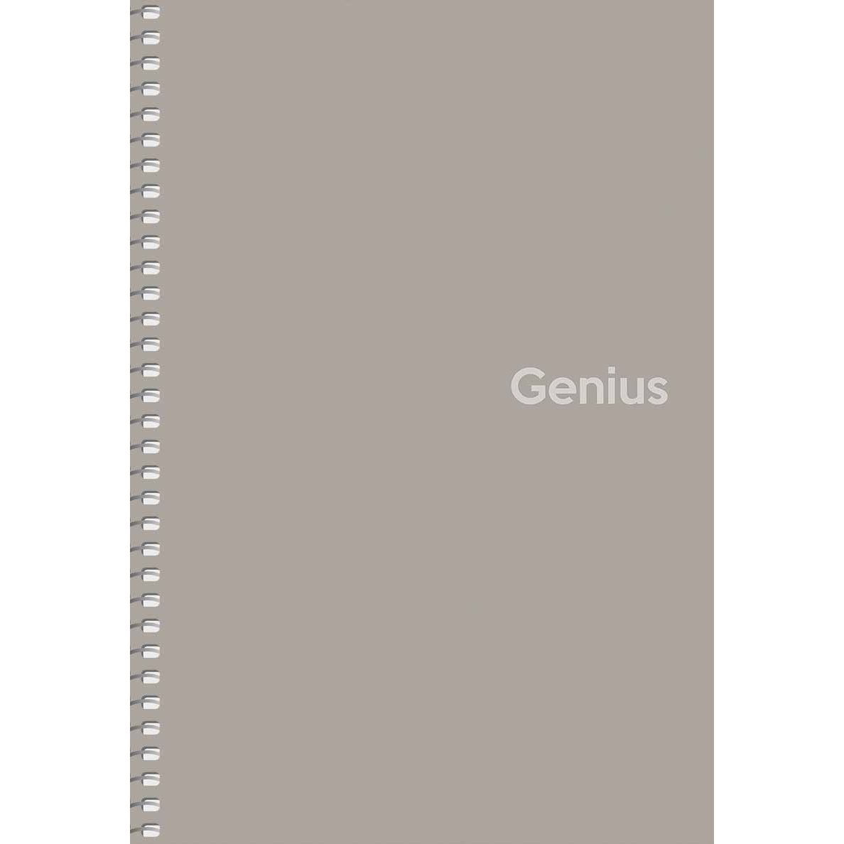 Тетрадь для записей Genius А5, в клеточку, спираль, 80 л., бежевая (A5-080-6806K) - фото 1