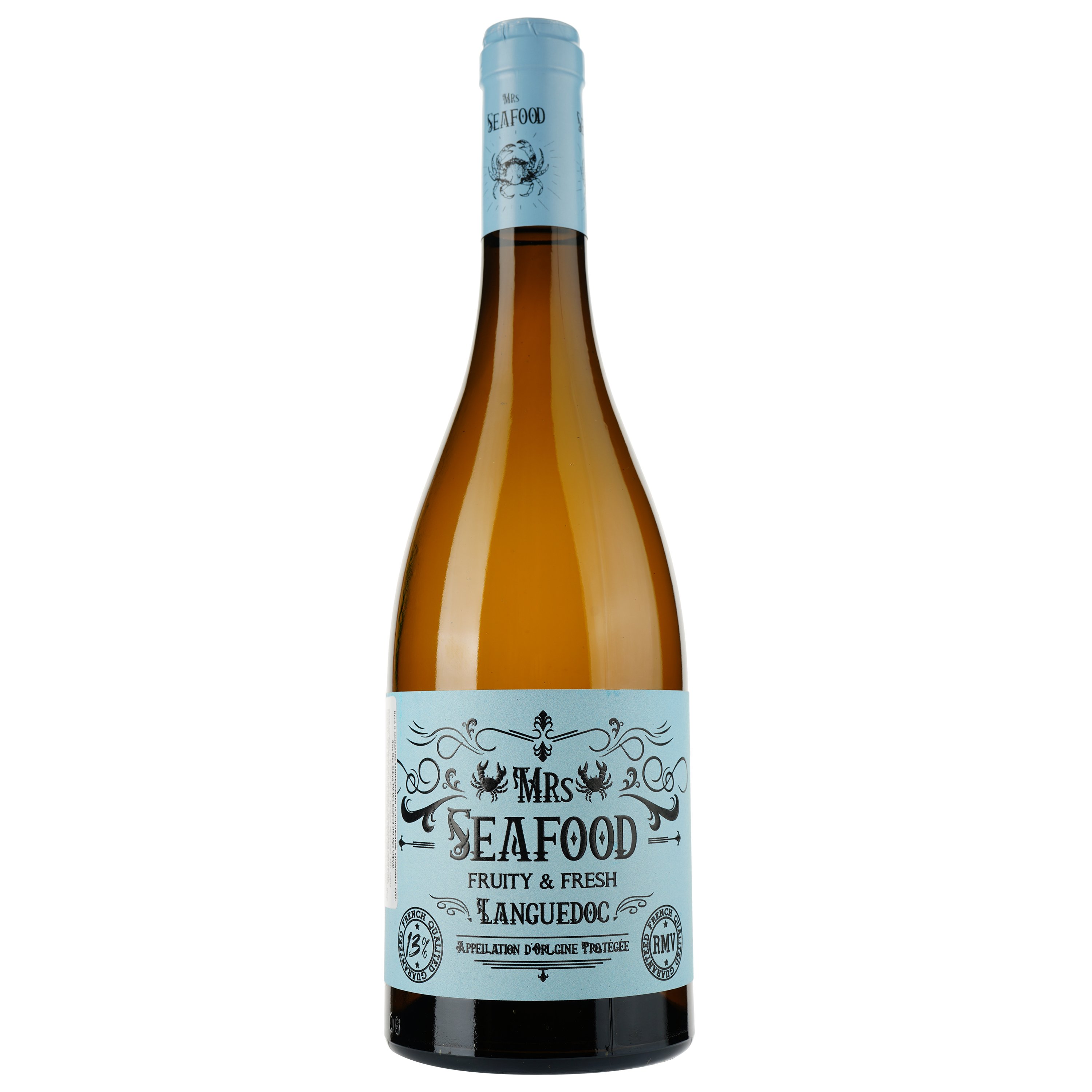 Вино Mrs Seafood AOP Languedoc, біле, сухе, 0,75 л - фото 1