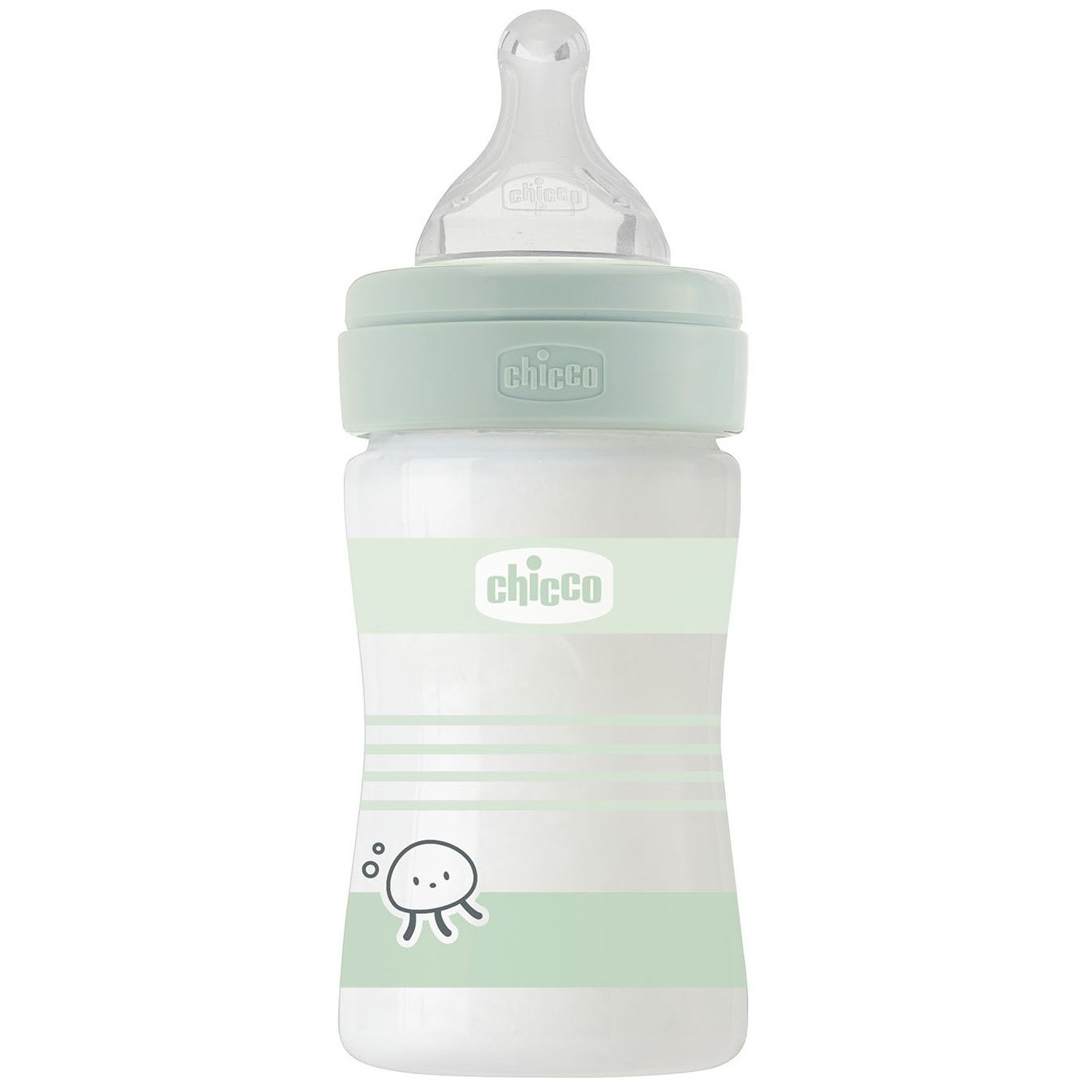 Пляшечка для годування Chicco Well-Being Colors, з силіконовою соскою 0м+, 150 мл (28711.31) - фото 1
