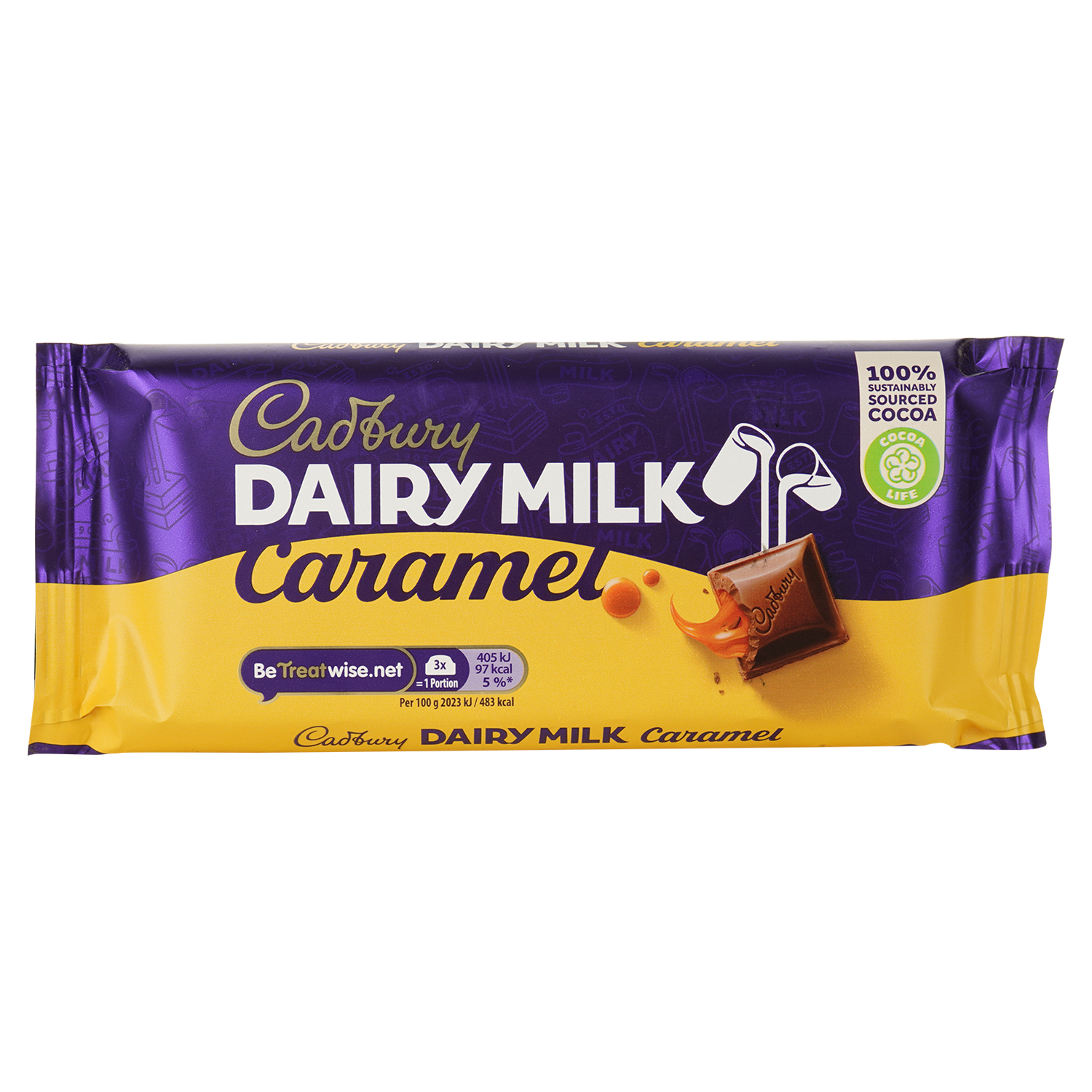 Шоколад молочний Cadbury з соленою карамеллю 120 г - фото 1