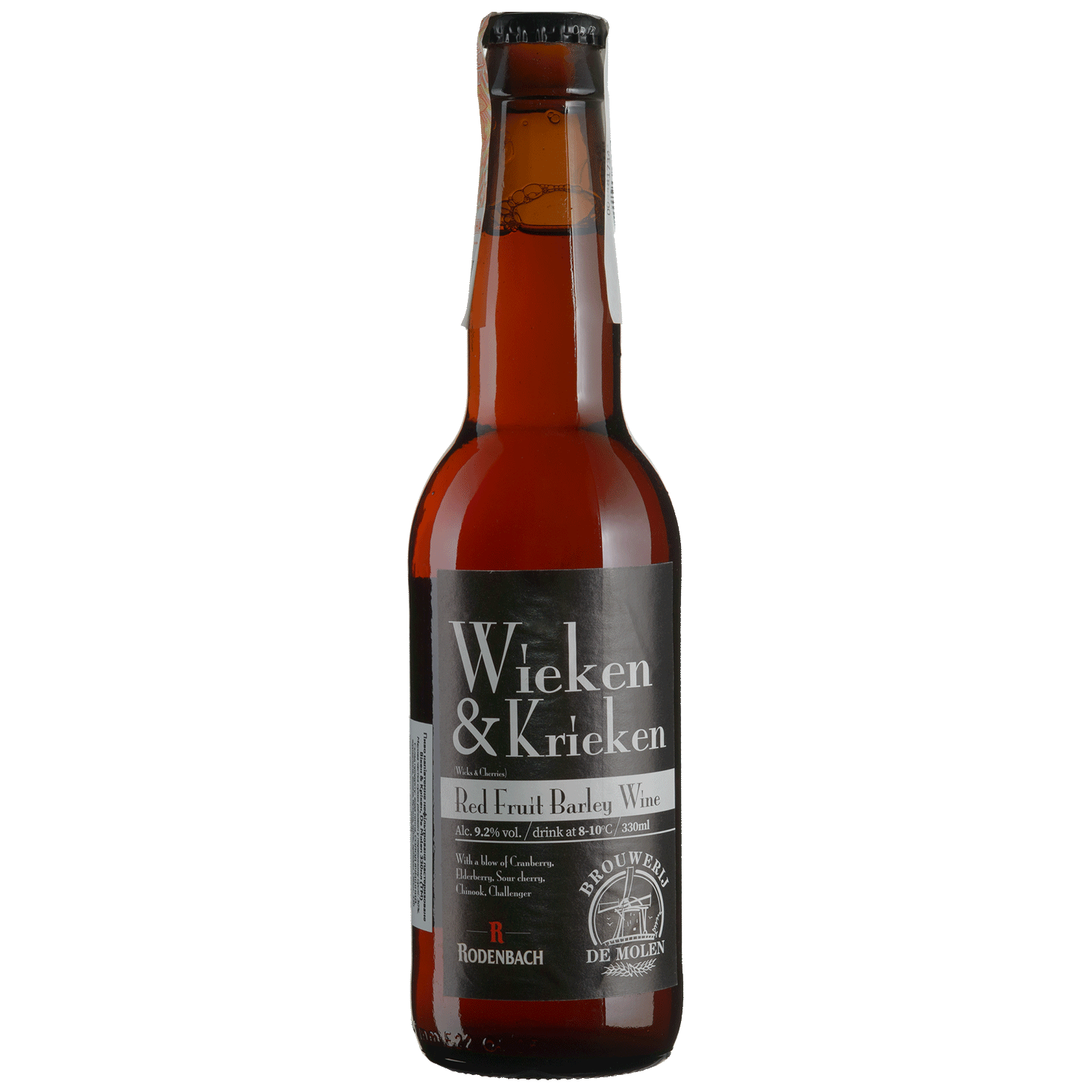 Пиво De Molen Wieken&Krieken, полутемное, нефильтрованное, 9,2%, 0,33 л - фото 1