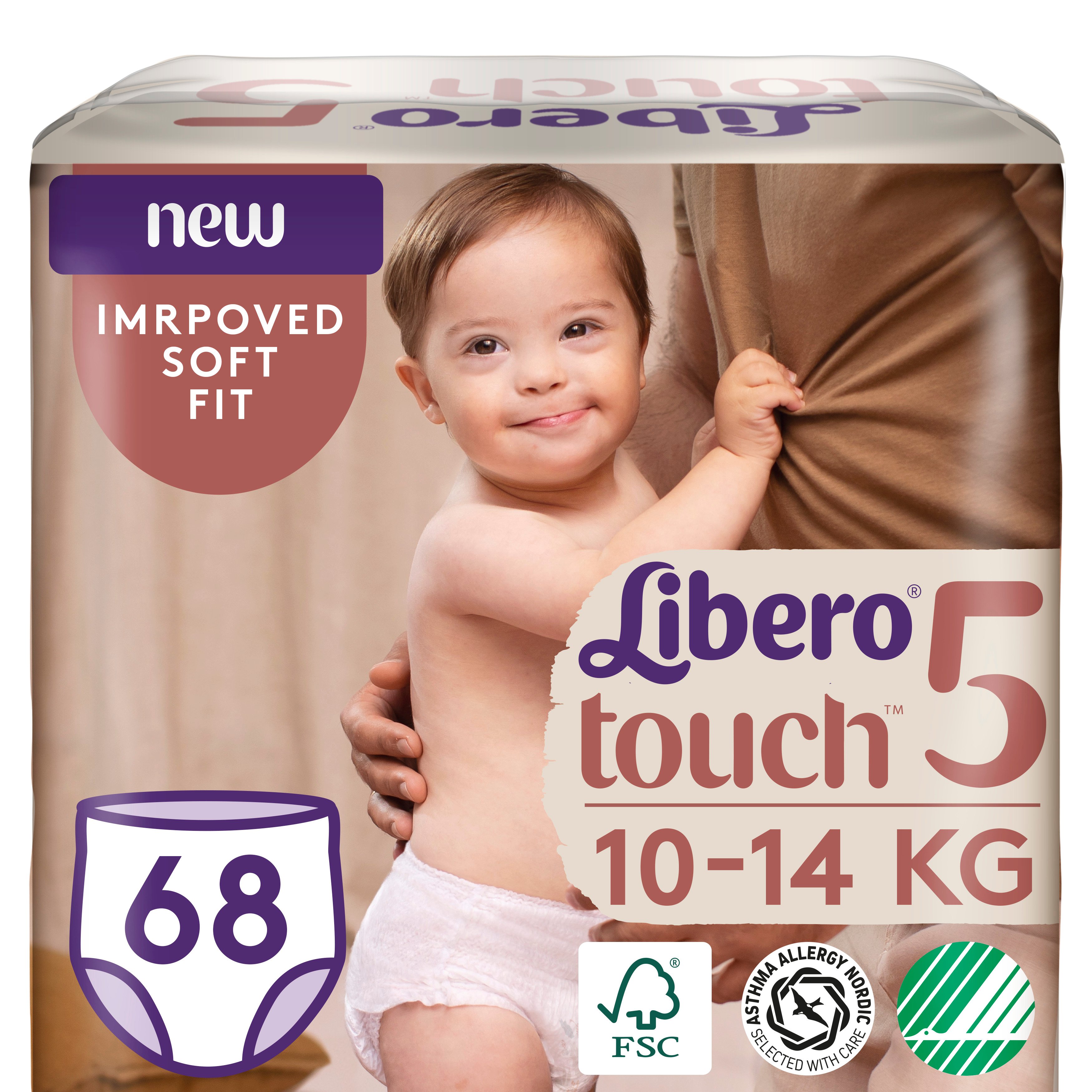 Набор подгузников-трусиков Libero Touch Pants 5 (10-14 кг), 68 шт. (2 уп. по 34 шт.) - фото 1