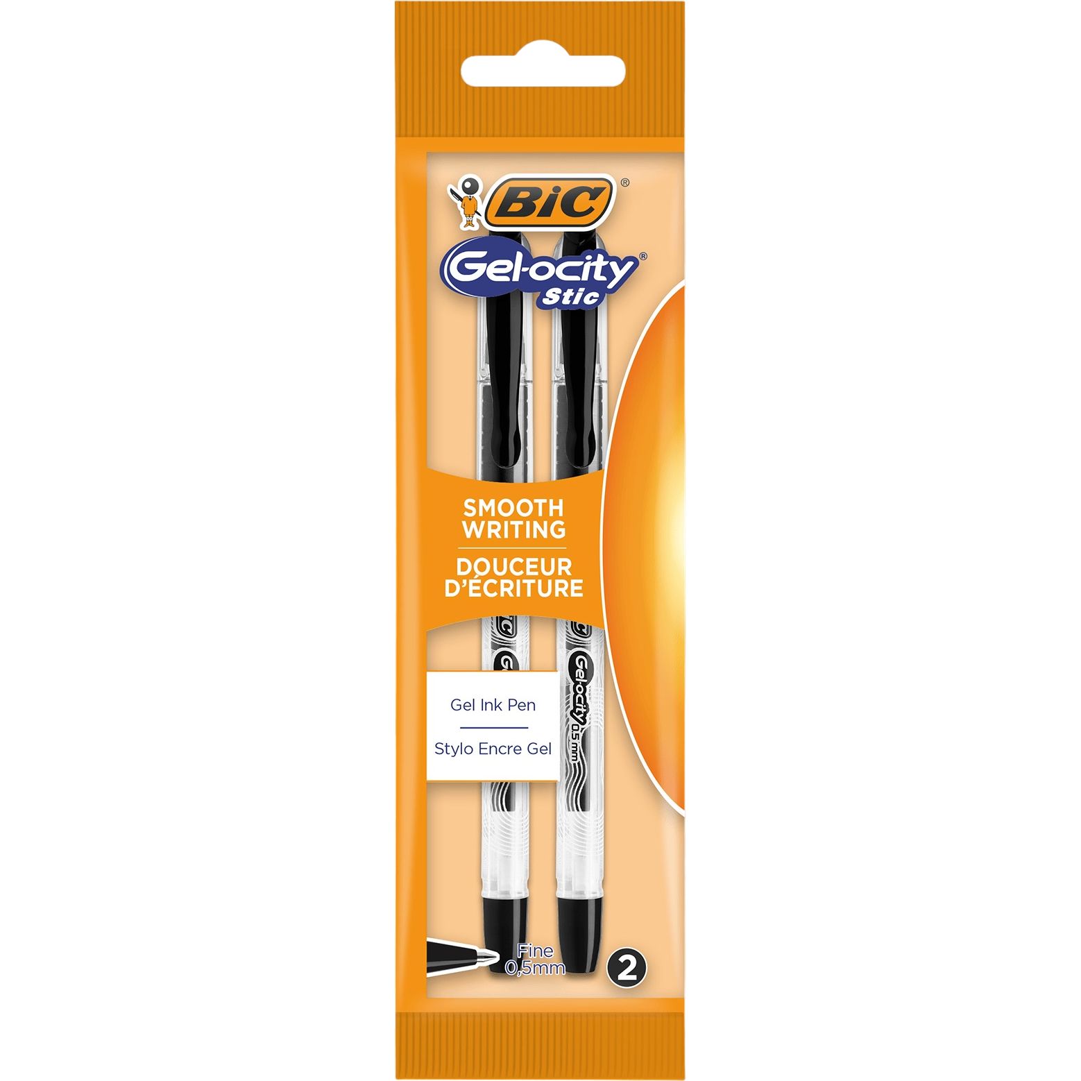 Набор гелевых ручек BIC Gel-ocity Stic черный 0.5 мм 2 шт. (989708) - фото 1