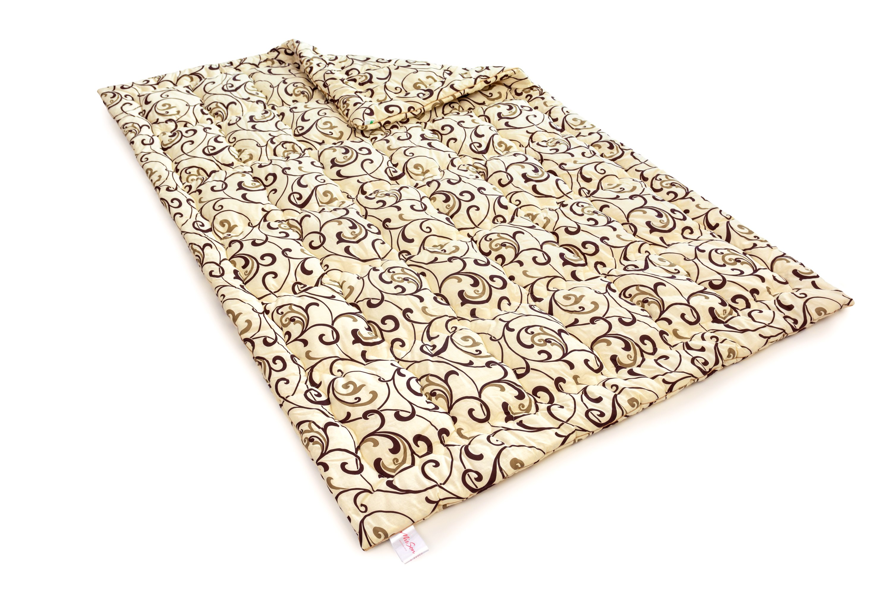 Одеяло шерстяное MirSon Hand Made №163, зимнее, 140x205 см, бежевое с узором - фото 3