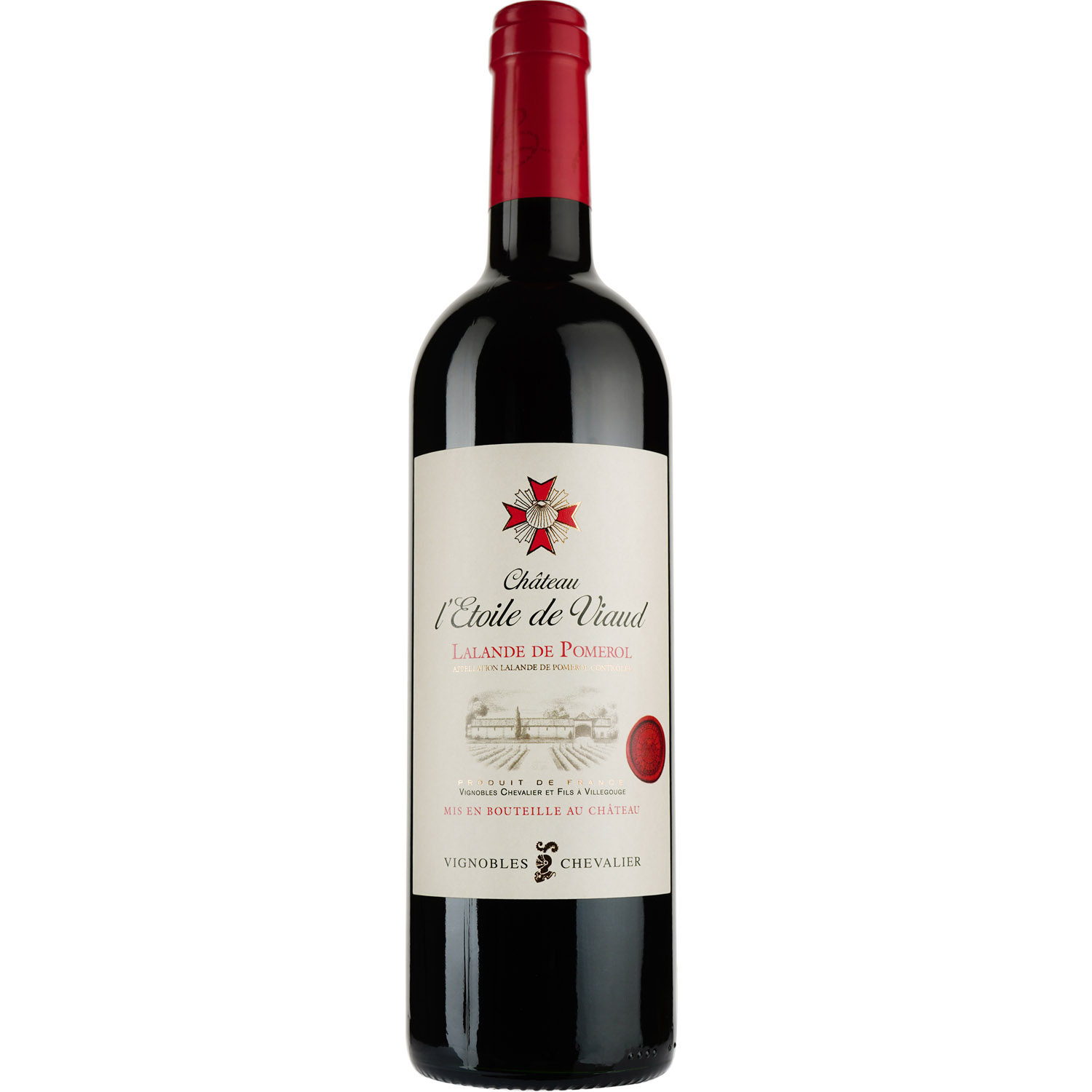 Вино Chateau l'Etoile de Viaud AOP Lalande de Pomerol 2019, красное, сухое, 0,75 л - фото 1