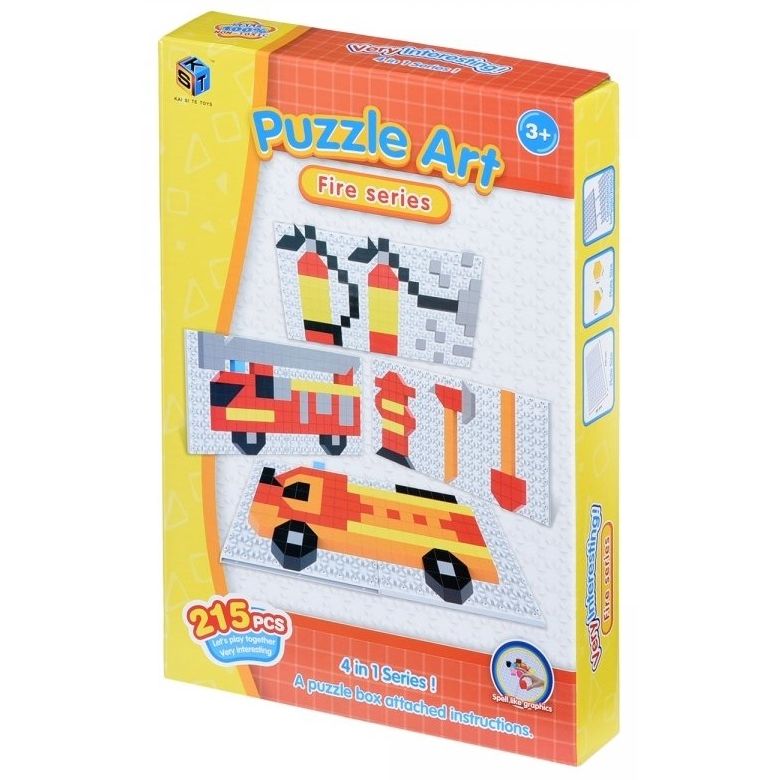 Пазл-мозаика Same Toy Puzzle Art Fire series Пожарная машина, 215 элементов (5991-3Ut) - фото 1