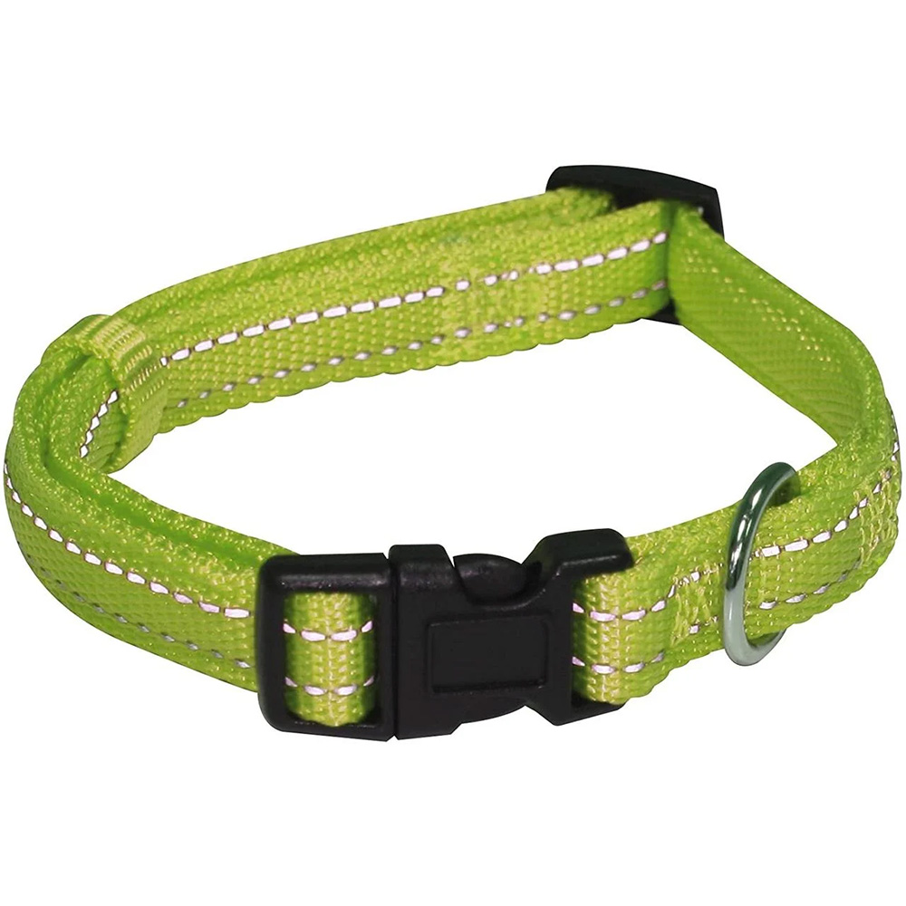 Ошейник для собак Croci Soft Reflective светоотражающий, 40-65х2,5 см, зеленый (C5079874) - фото 1