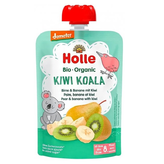 Пюре Holle Kiwi Koala, з грушею, бананом та ківі, 100 г (45318) - фото 1