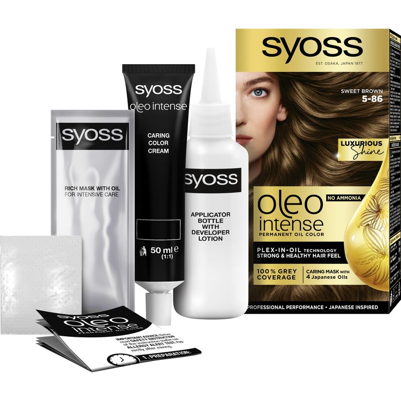 Стойкая краска для волос Syoss Oleo Intense 5-86, Карамельный каштановый, 115 мл - фото 3