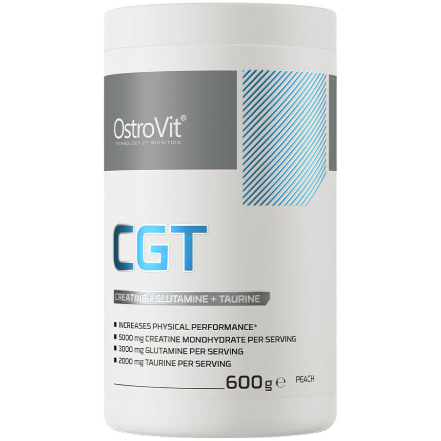 Креатин OstroVit CGT Creatine + Glutamine + Taurine Персик 600 г - фото 1