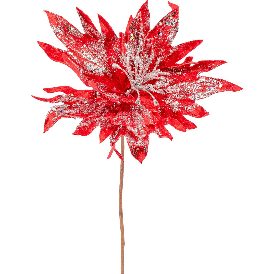 Квітка декоративна Novogod'ko Хризантема 24 см червона (973975) - фото 1