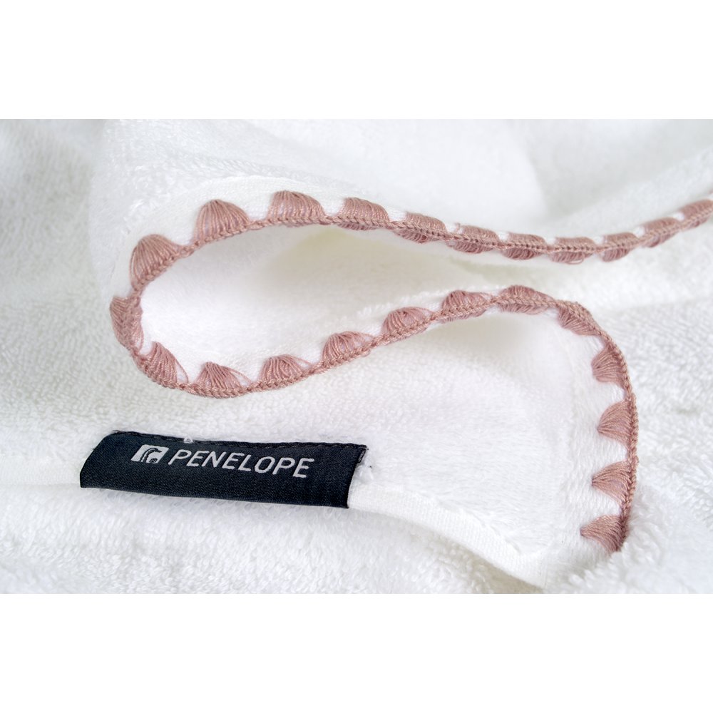 Полотенце махровое Penelope, 50 х 100 см, белый с розовым (svt-2000022315098) - фото 3