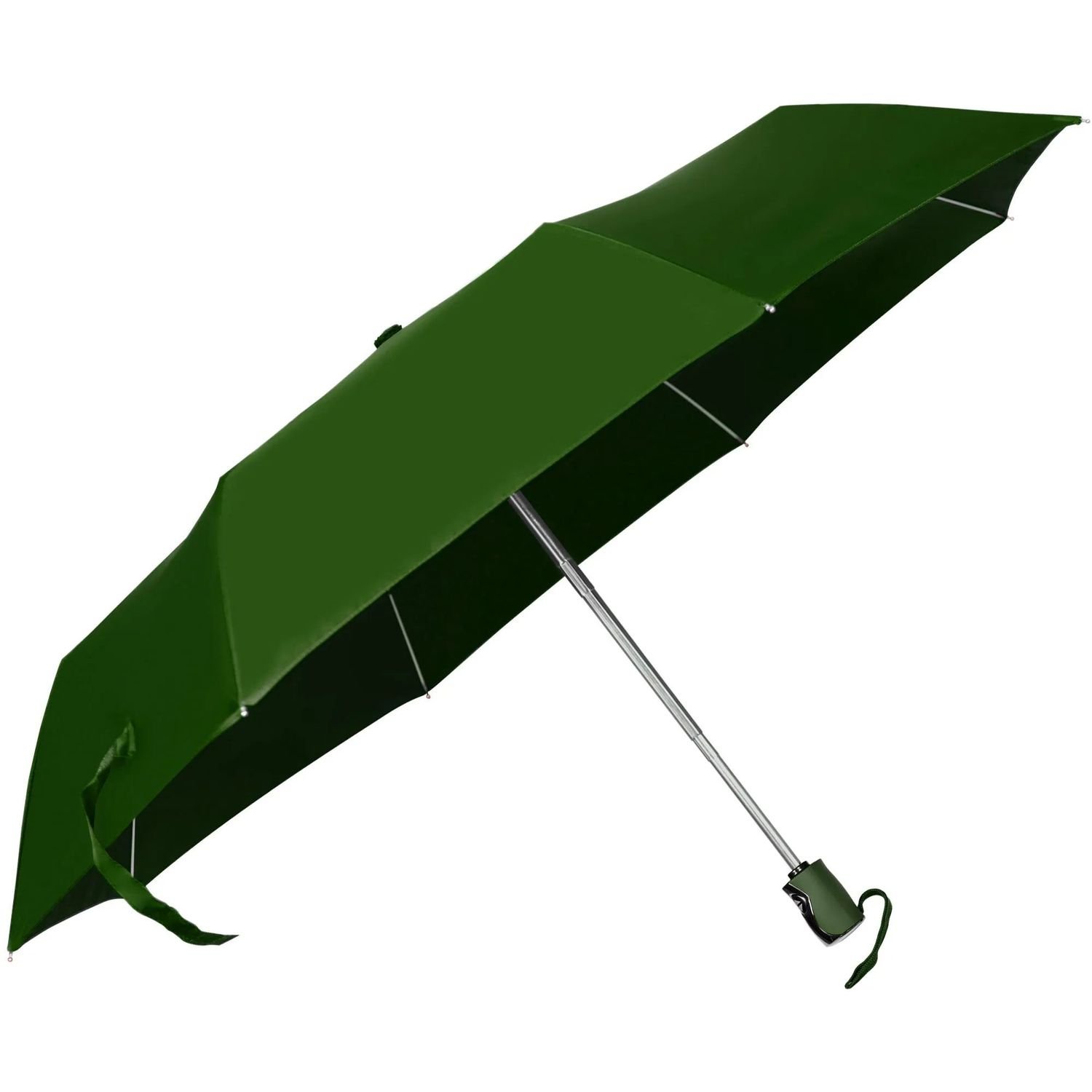 Зонт складной Bergamo Rich, темно-зеленый (4551099) - фото 1