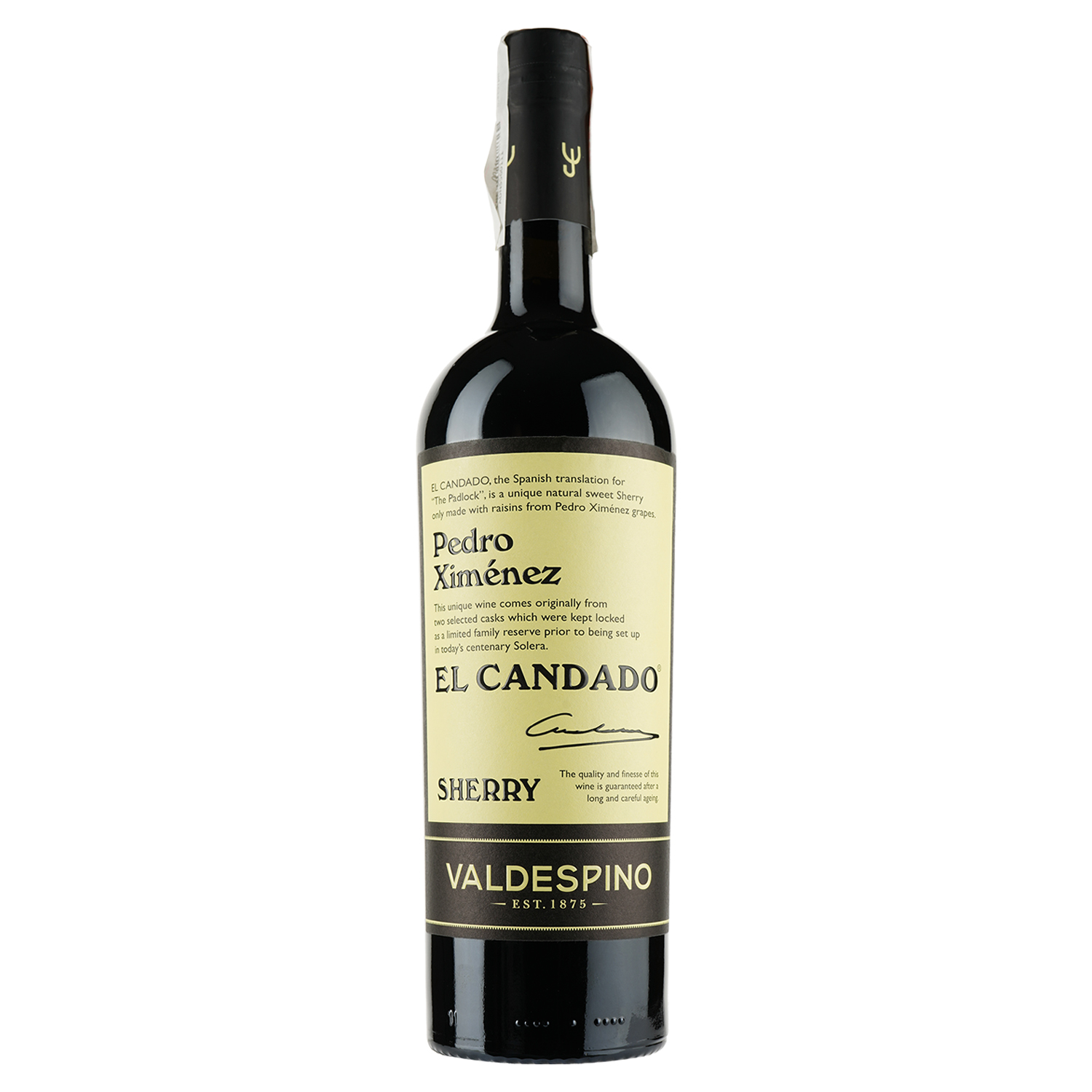 Вино Valdespino Pedro Ximinez El Candado, красное, сладкое, 17%, 0,75 л (14327) - фото 1