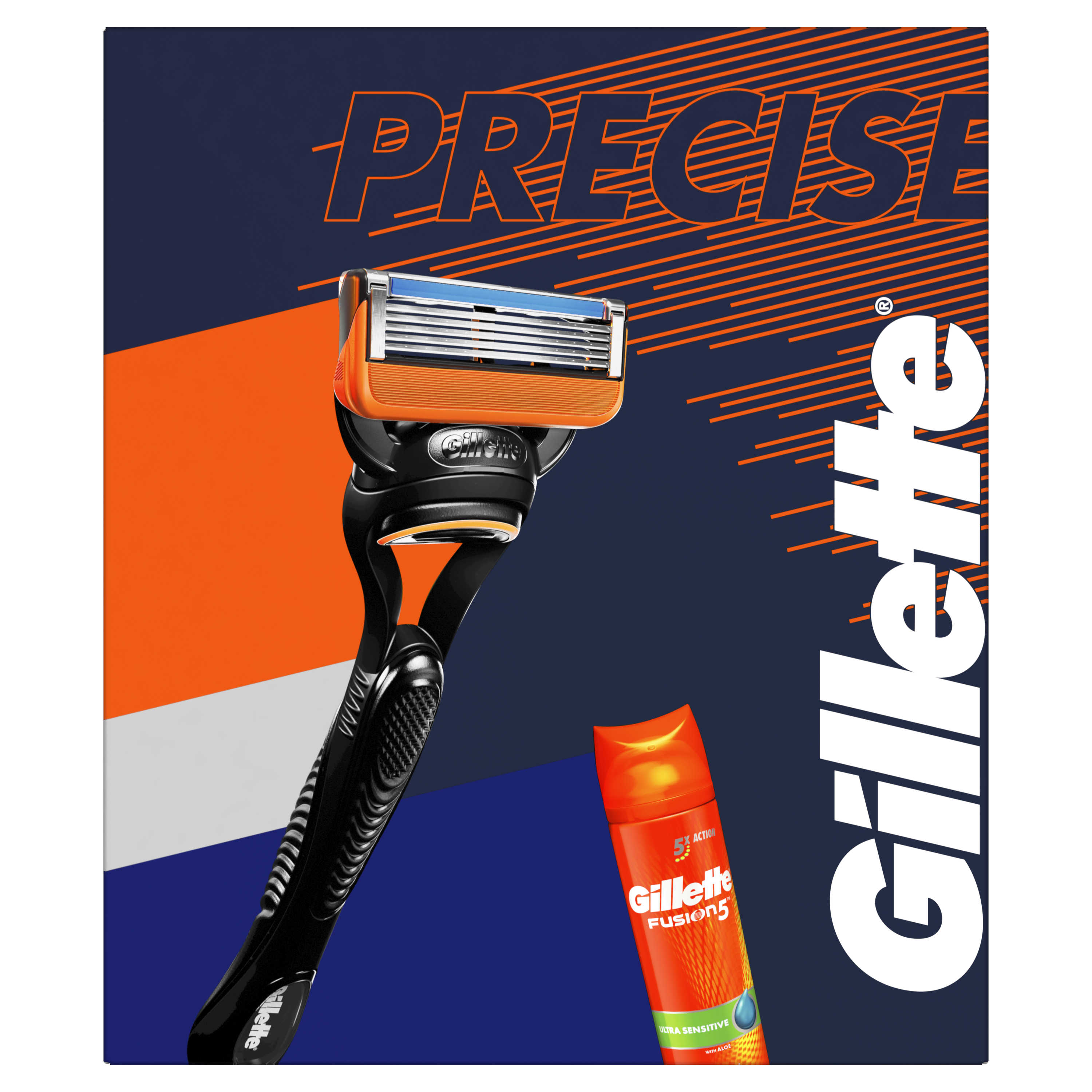 Подарунковий набір для чоловіків Gillette: Бритва Fusion5 + Гель для гоління 200 мл - фото 2