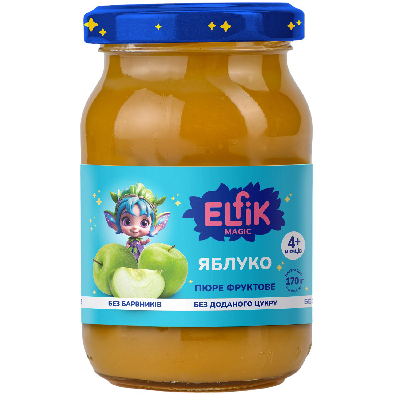 Пюре Elfik Magic из яблок без добавления сахара 170 г - фото 1