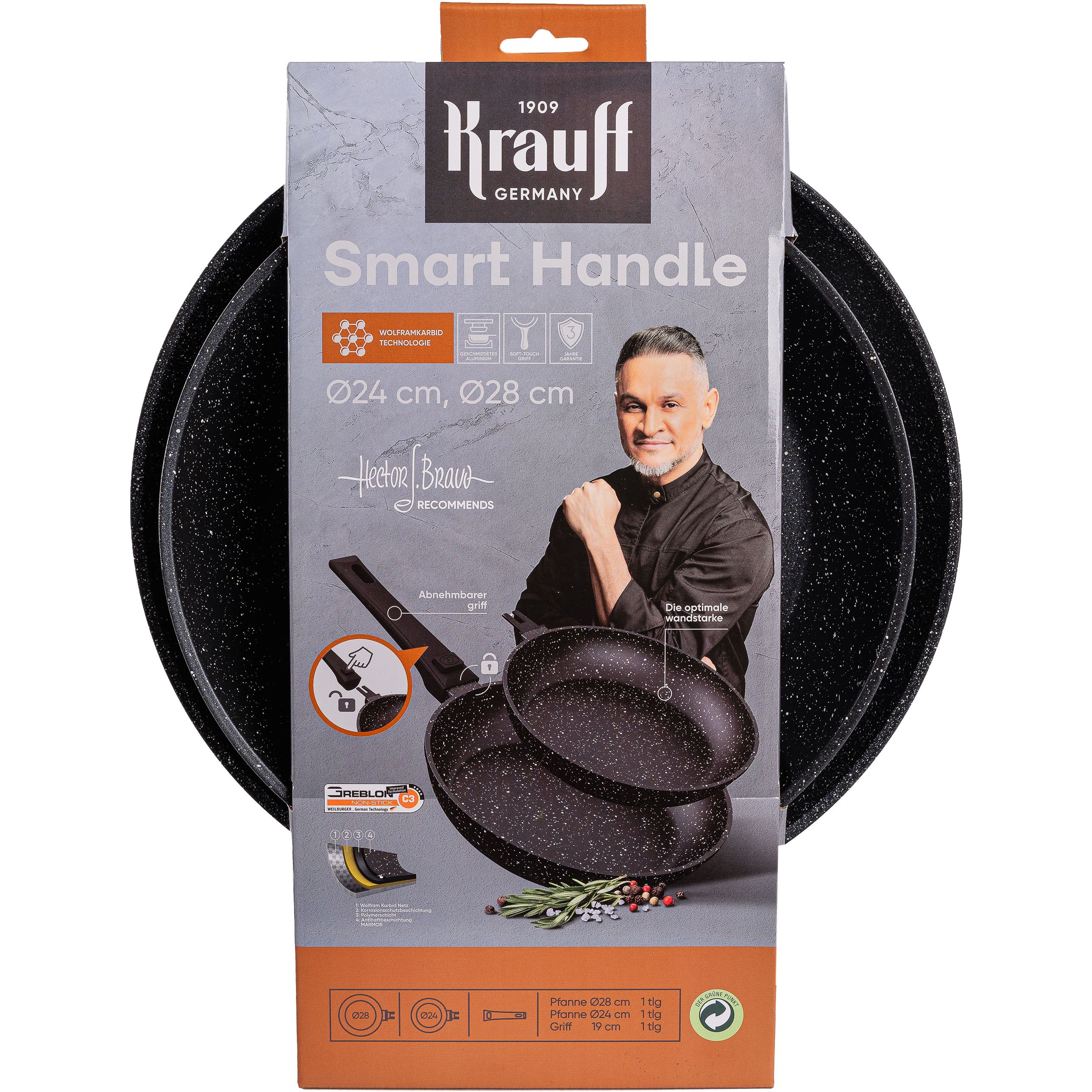 Набір сковорідок Krauff Smart Handle антипригарним покриттям 24 см та 28 см 2 шт. (25-305-084) - фото 1