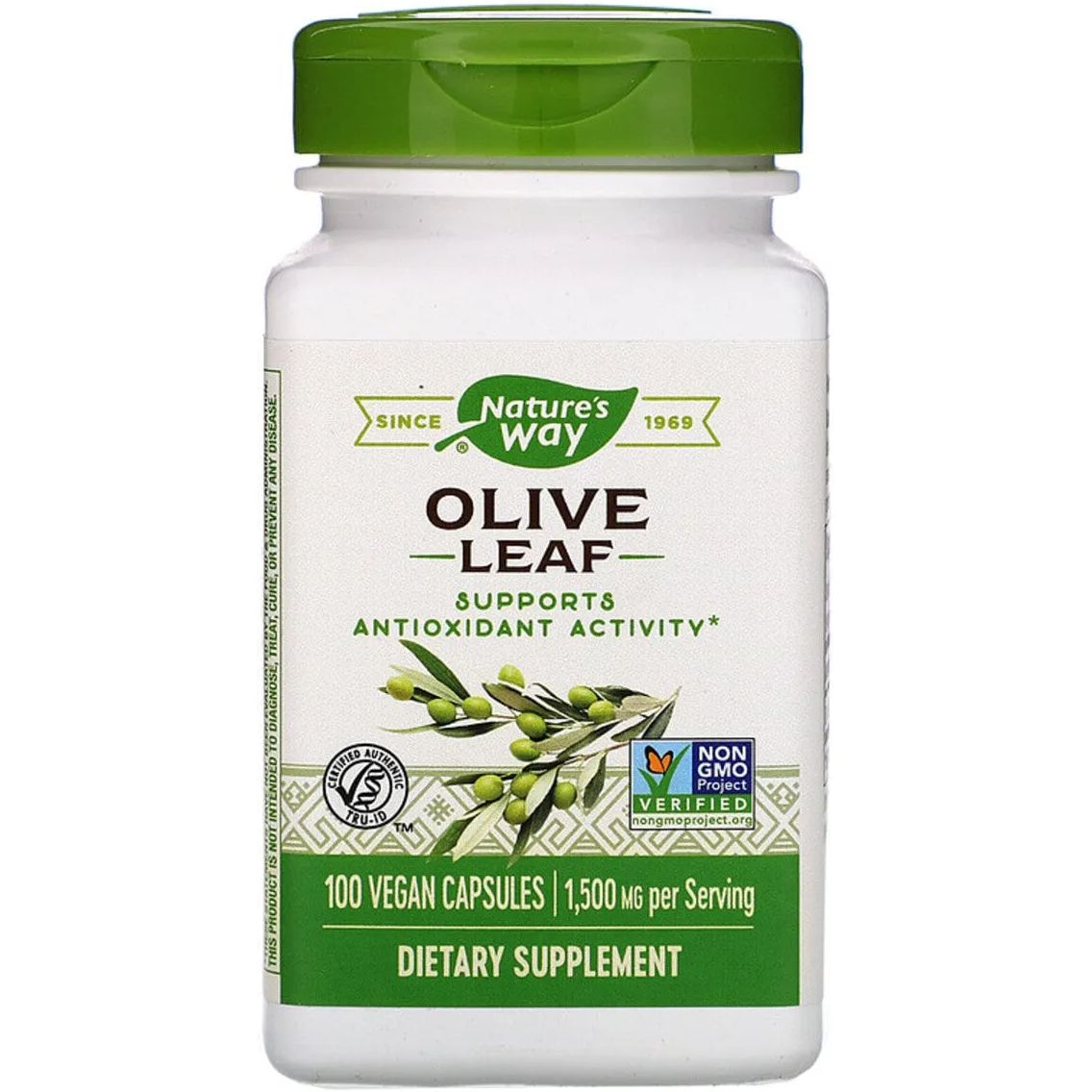 Оливковые листья Nature's Way Olive Leaves 1500 мг 100 капсул - фото 1