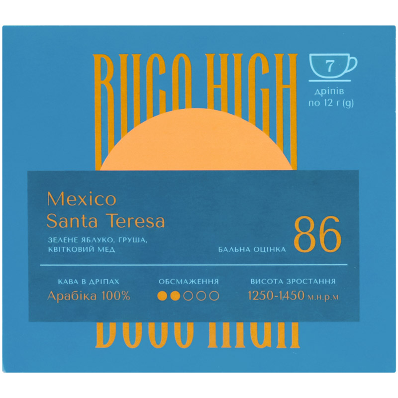 Дрип-кофе Buco High Mexico Santa Teresa, 84 г (7 шт. по 12 г) - фото 1