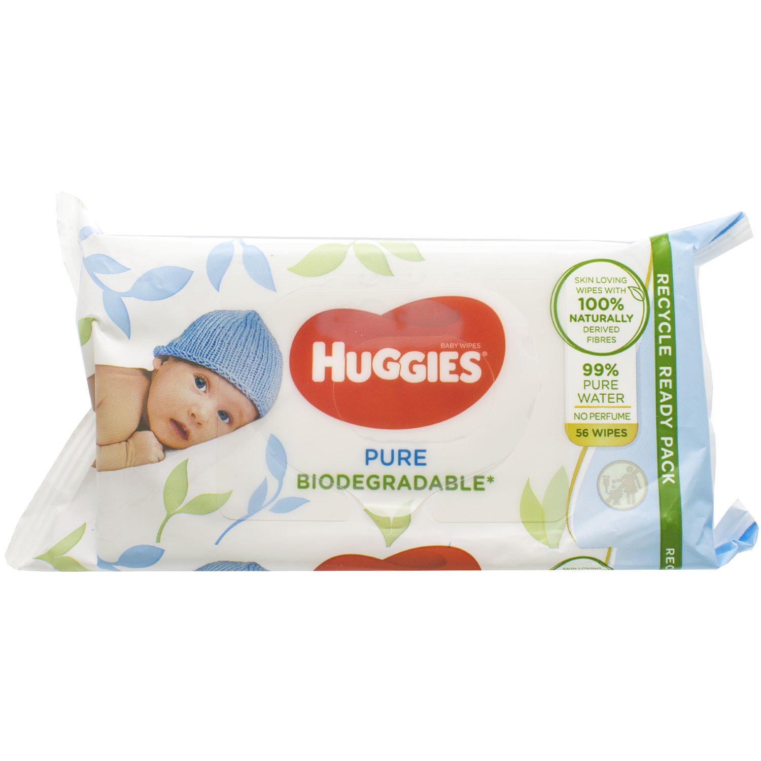 Вологі серветки Huggies Pure Bio, 56 шт. - фото 1