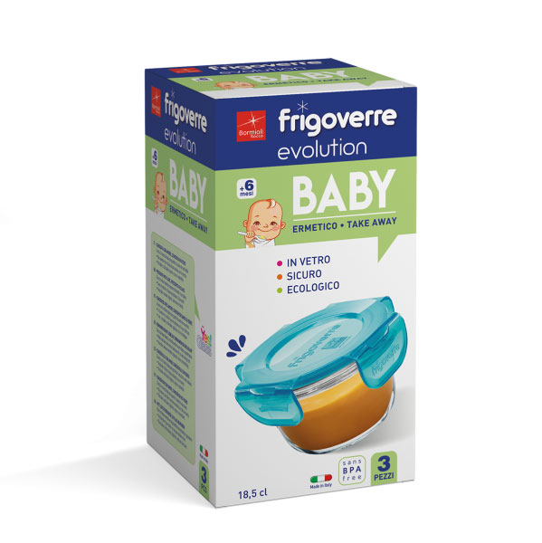 Набор емкостей Bormioli Rocco Frigoverre Evolution Baby, 185 мл, 3 шт. (389121GSG021990) - фото 2