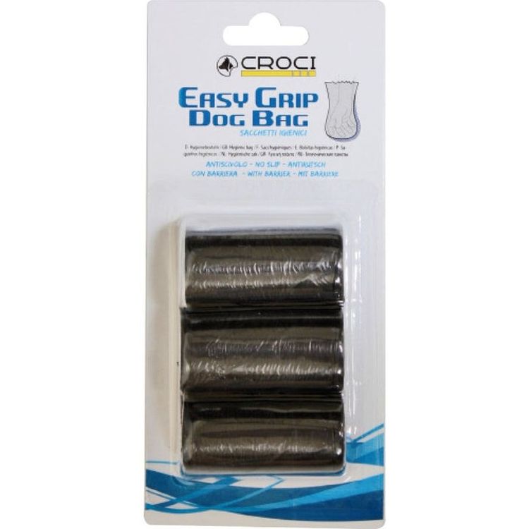 Гигиенические пакеты Croci Easy Grip Dog Bag для уборки за собаками плотные 30 шт. (3 рулона x 10 шт.) - фото 1