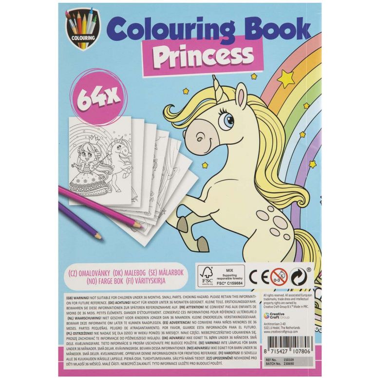 Раскраска Grafix Princess А5, 64 страницы (150109_1) - фото 2