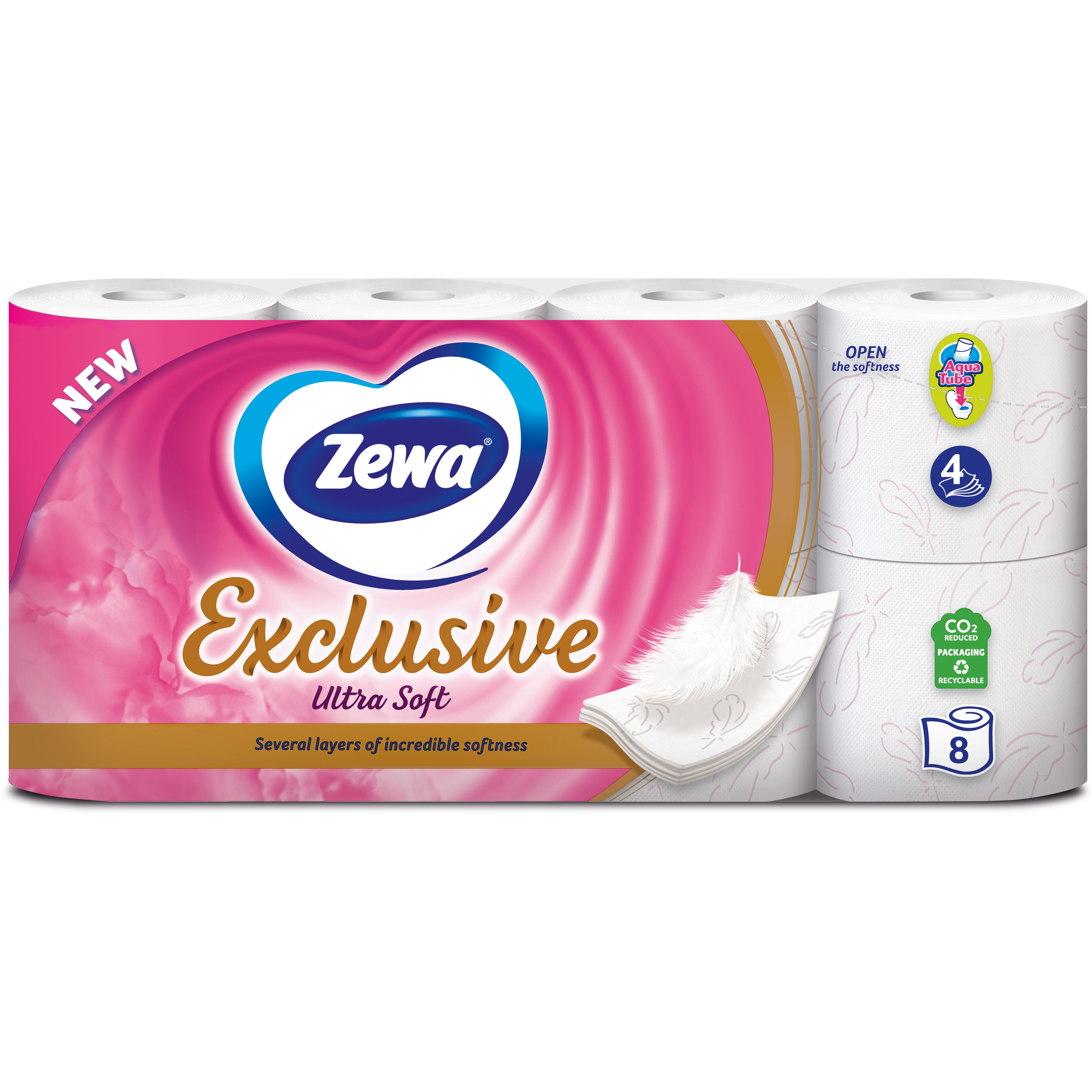 Туалетная бумага Zewa Exclusive Ultra Soft четырехслойная 8 рулонов - фото 2