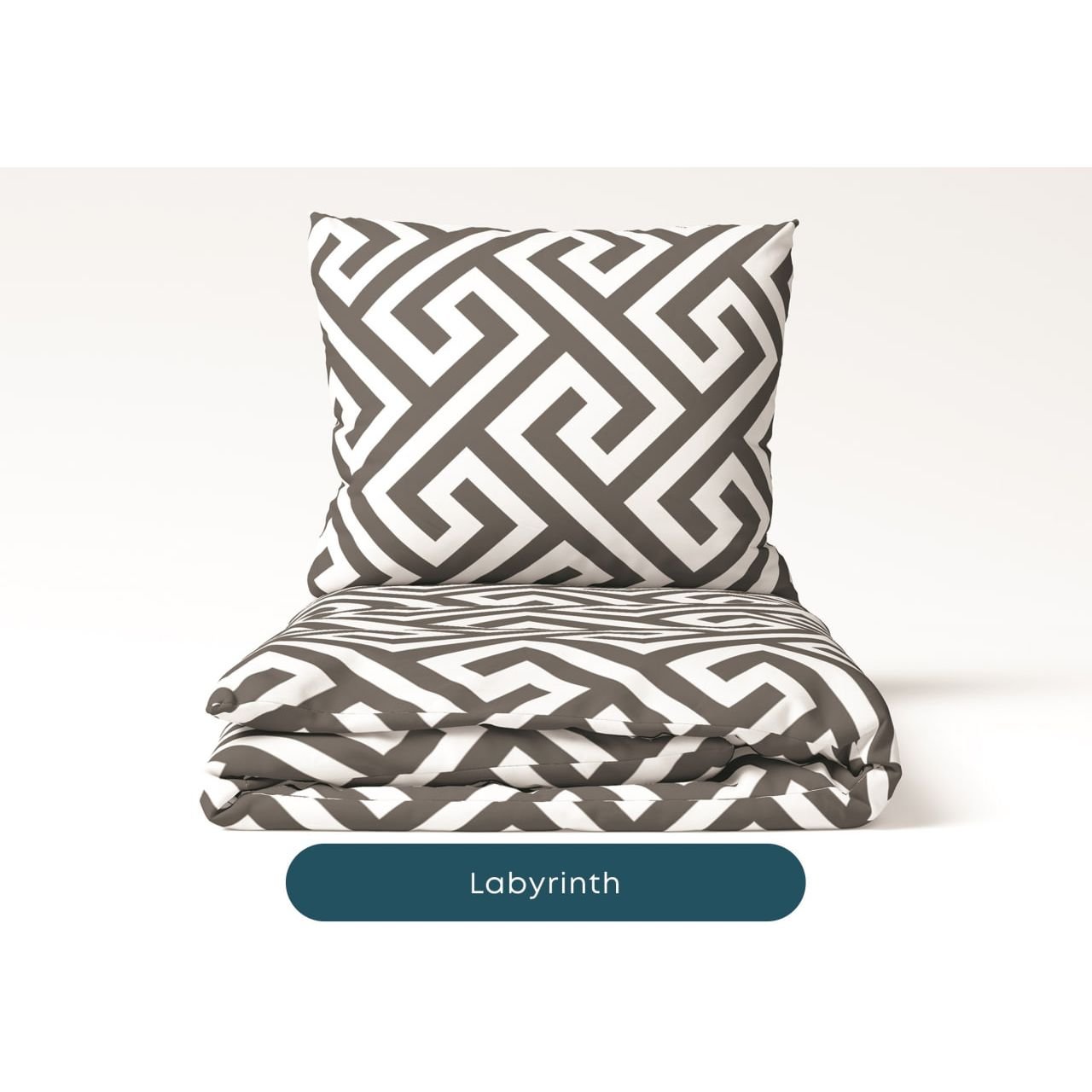 Комплект постельного белья ТЕП Happy Sleep Duo Labyrinth евро белый с серым (2-04009_26585) - фото 5