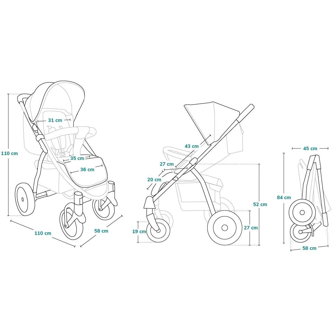 Прогулянкова коляска Lionelo Annet Plus Black Carbon, чорна (LO-ANNET PLUS BLACK CARBON) - фото 12