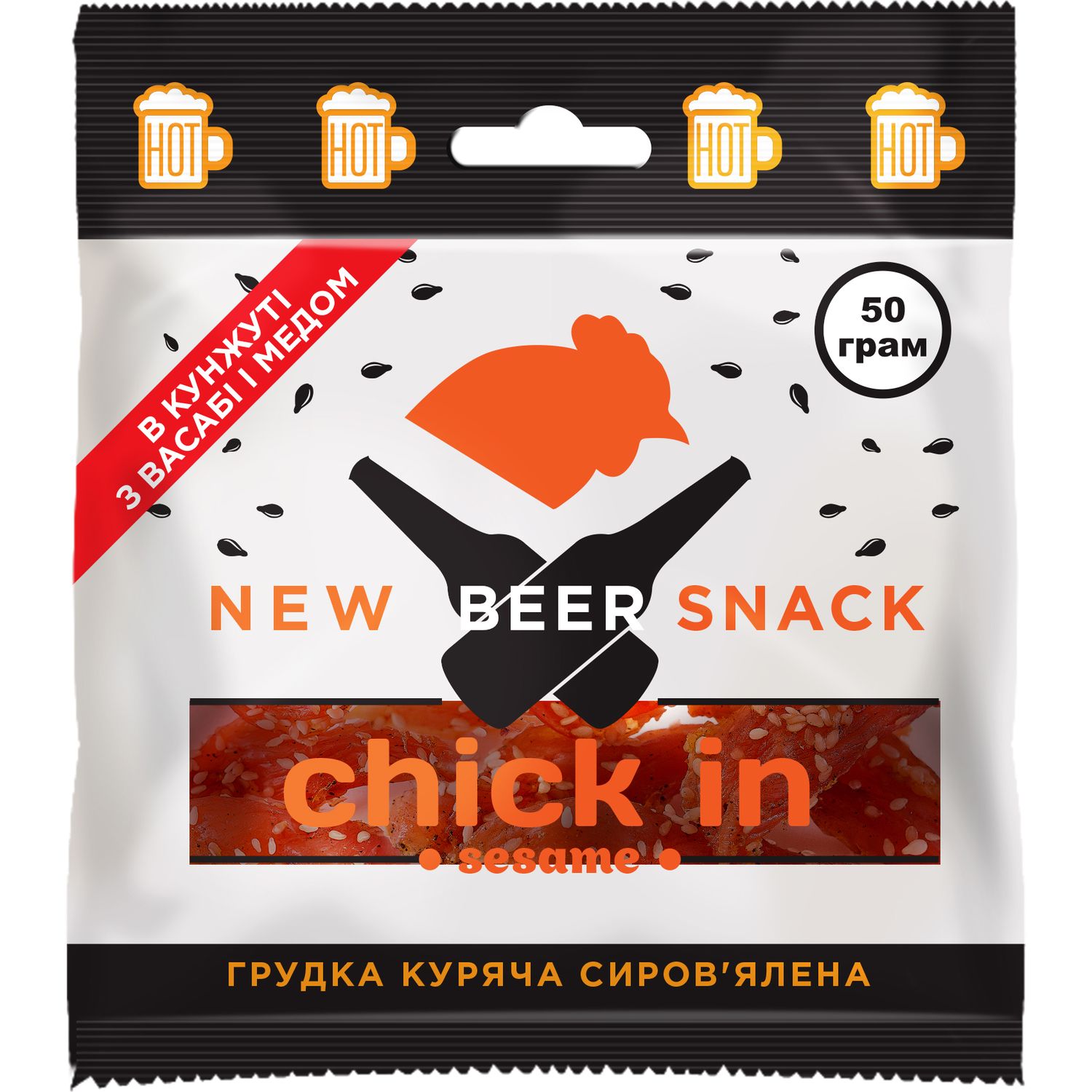 Грудка куриная New Beer Snack Chick in Sesame в кунжуте 50 г (703999) - фото 1