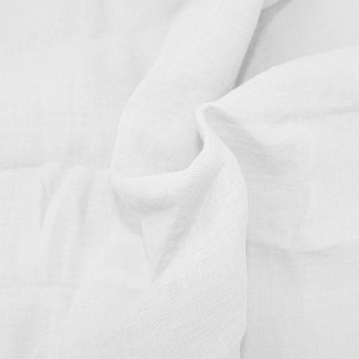 Комплект постельного белья MirSon Natural Linen Winter flower лен полуторный белый (2200008249182) - фото 3