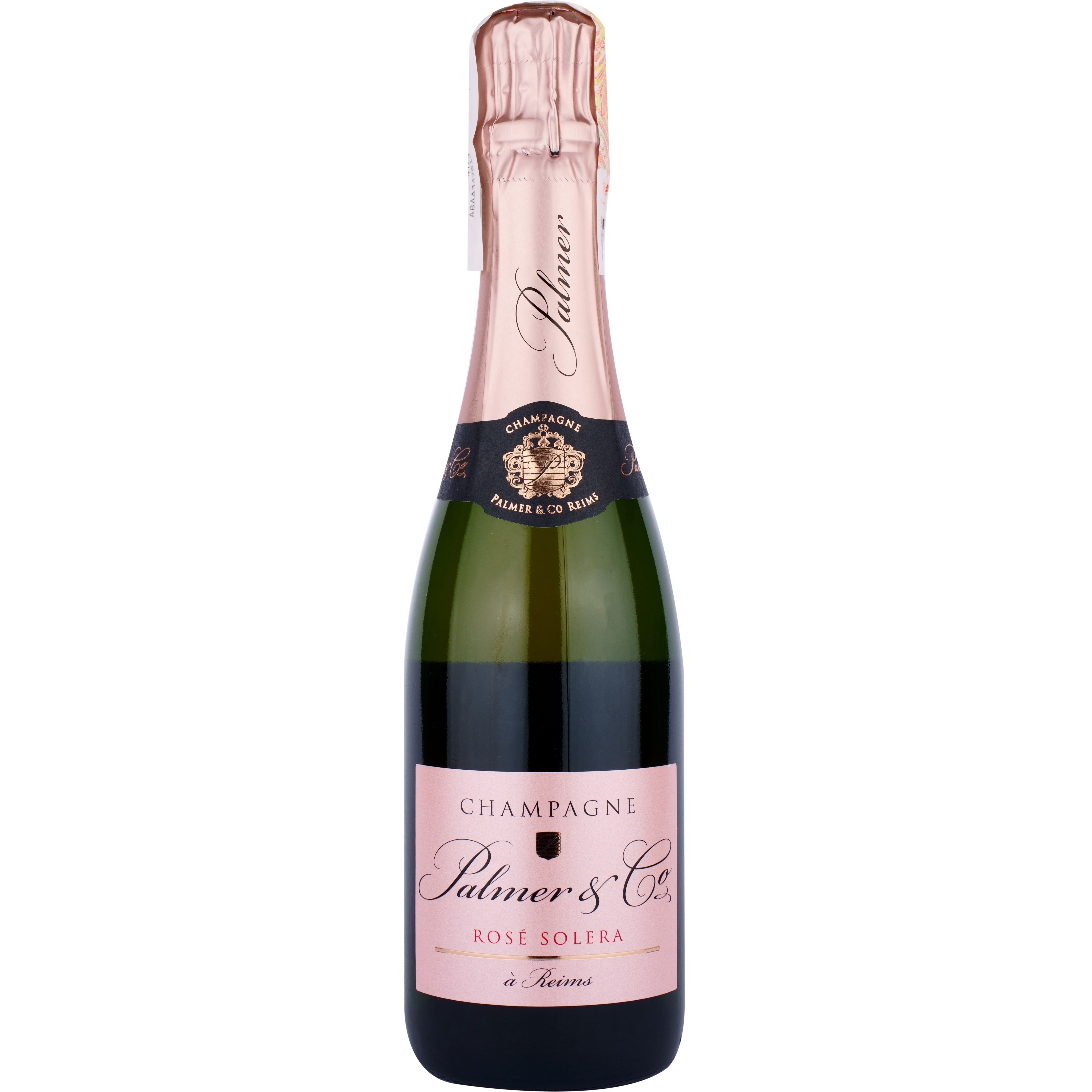 Шампанское Palmer & Co Champagne Brut Rose Solera AOC, розовое, брют, 0%, 0,375 л - фото 1