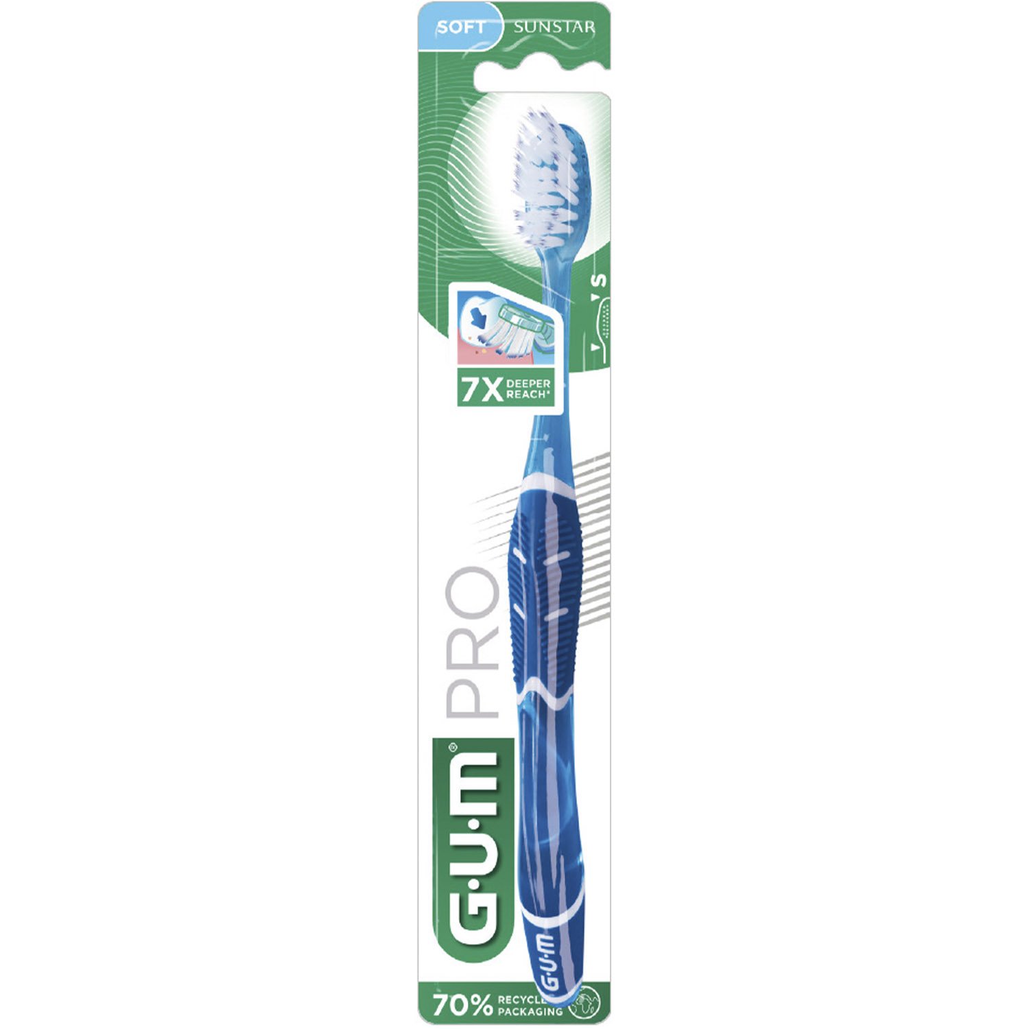 Зубна щітка GUM Pro Compact Soft м'яка в асортименті - фото 2