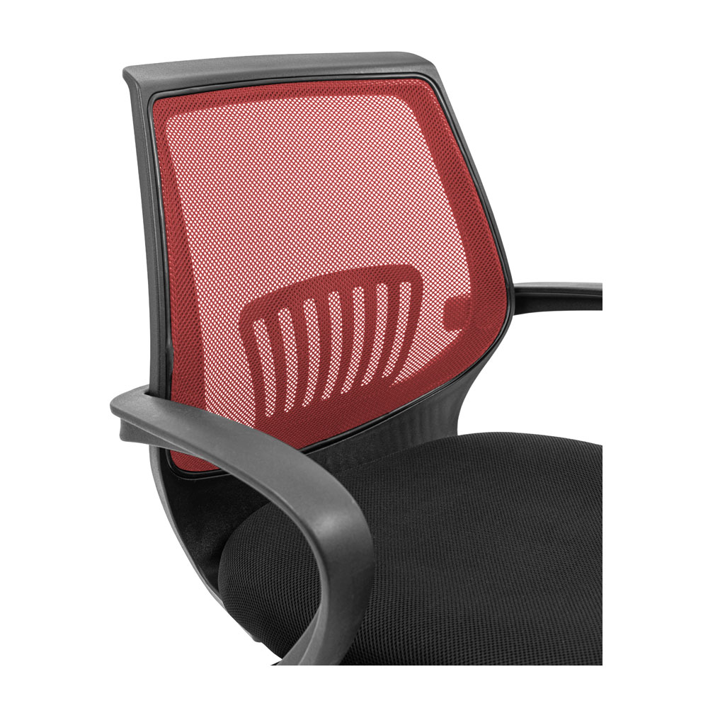 Кресло компьютерное Richman Стар Хром Пиастра сетка черный + красный (RCM-1104) - фото 7