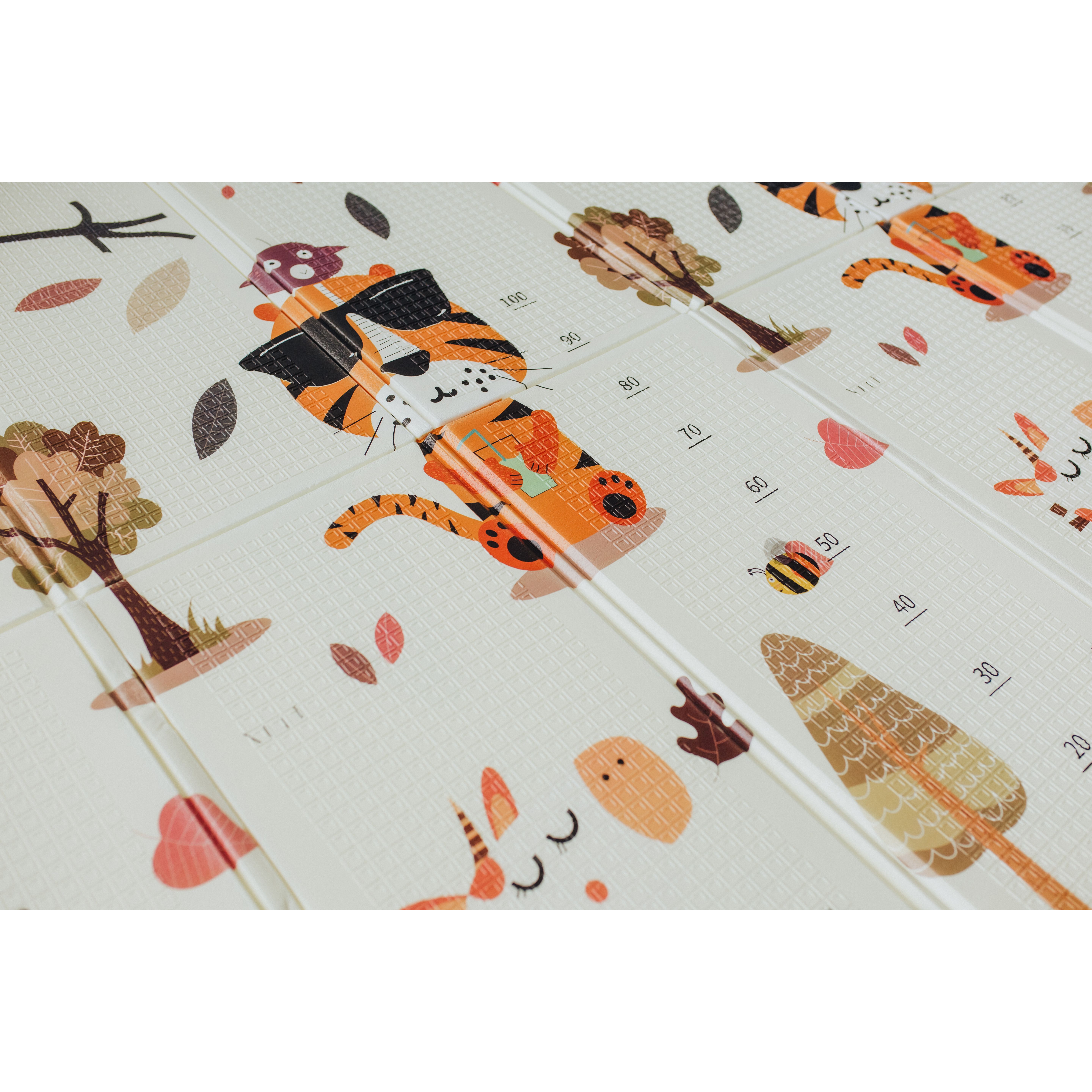 Дитячий килимок Poppet Тигреня в лісі та Світ тварин двосторонній складний 150х180x1 см (PP020-150) - фото 4