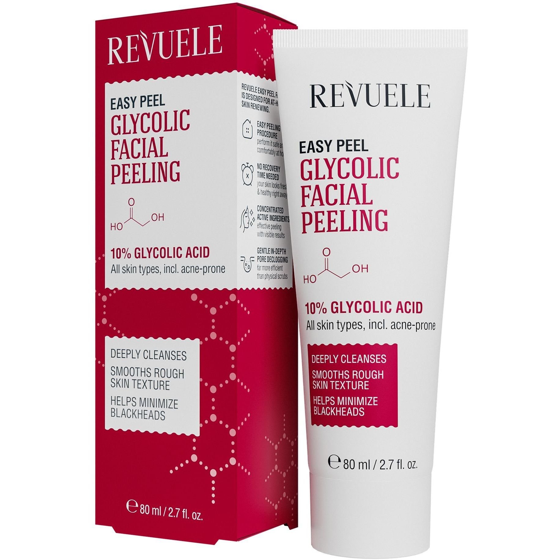Пилинг гликолевый для лица Revuele Easy Peel Glycolic Facial Peeling 80 мл - фото 1