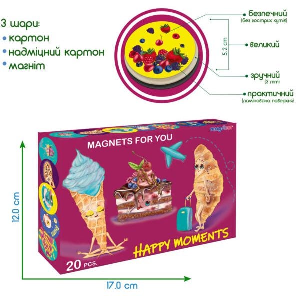 Набір магнітів Magdum Happy moments 20 шт. (ML 4031-53 EN) - фото 3