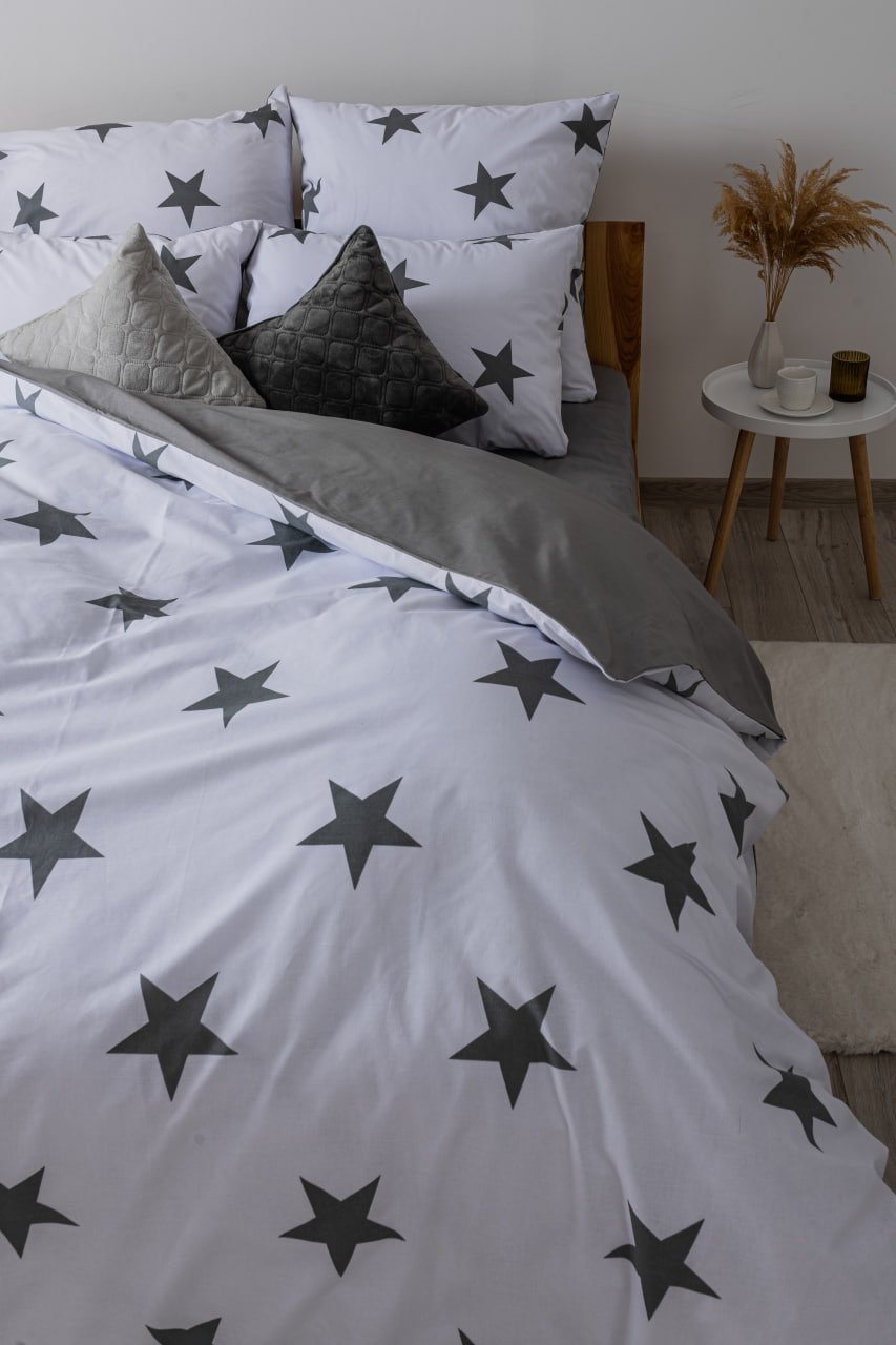Комплект постільної білизни ТЕП Soft dreams Morning Star Grey двоспальний біло-сірий (2-03858_25305) - фото 3