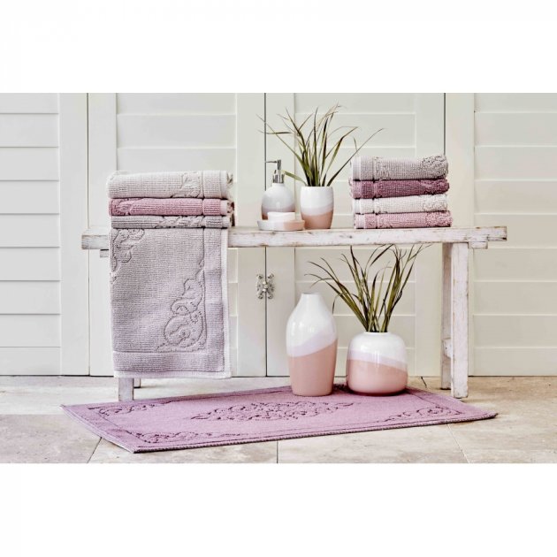 Набор ковриков Karaca Home Milly pudra, 1светло-розовый (svt-2000022253734) - фото 2