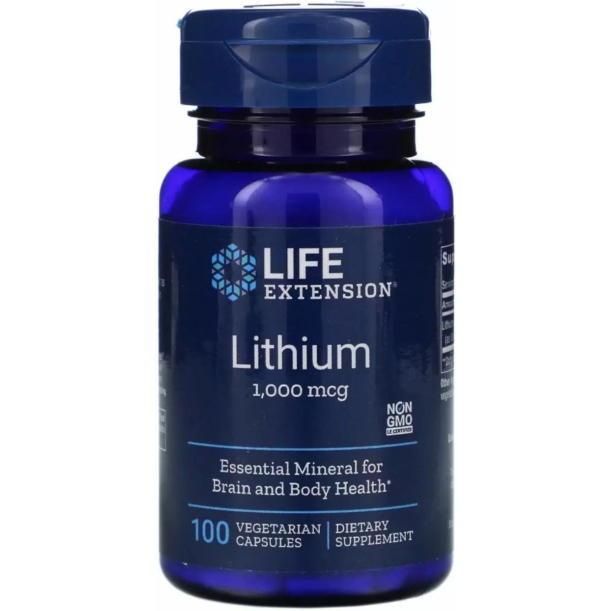 Літій Life Extension Lithium 1000 мкг 100 капсул - фото 1