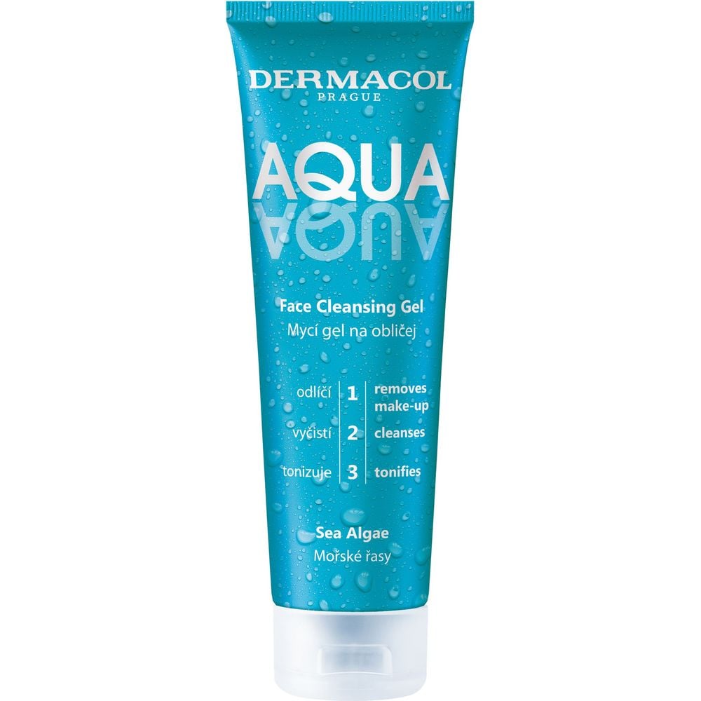 Гель для вмивання 3в1 Dermacol Aqua Face Cleansing Gel, 150 мл - фото 1