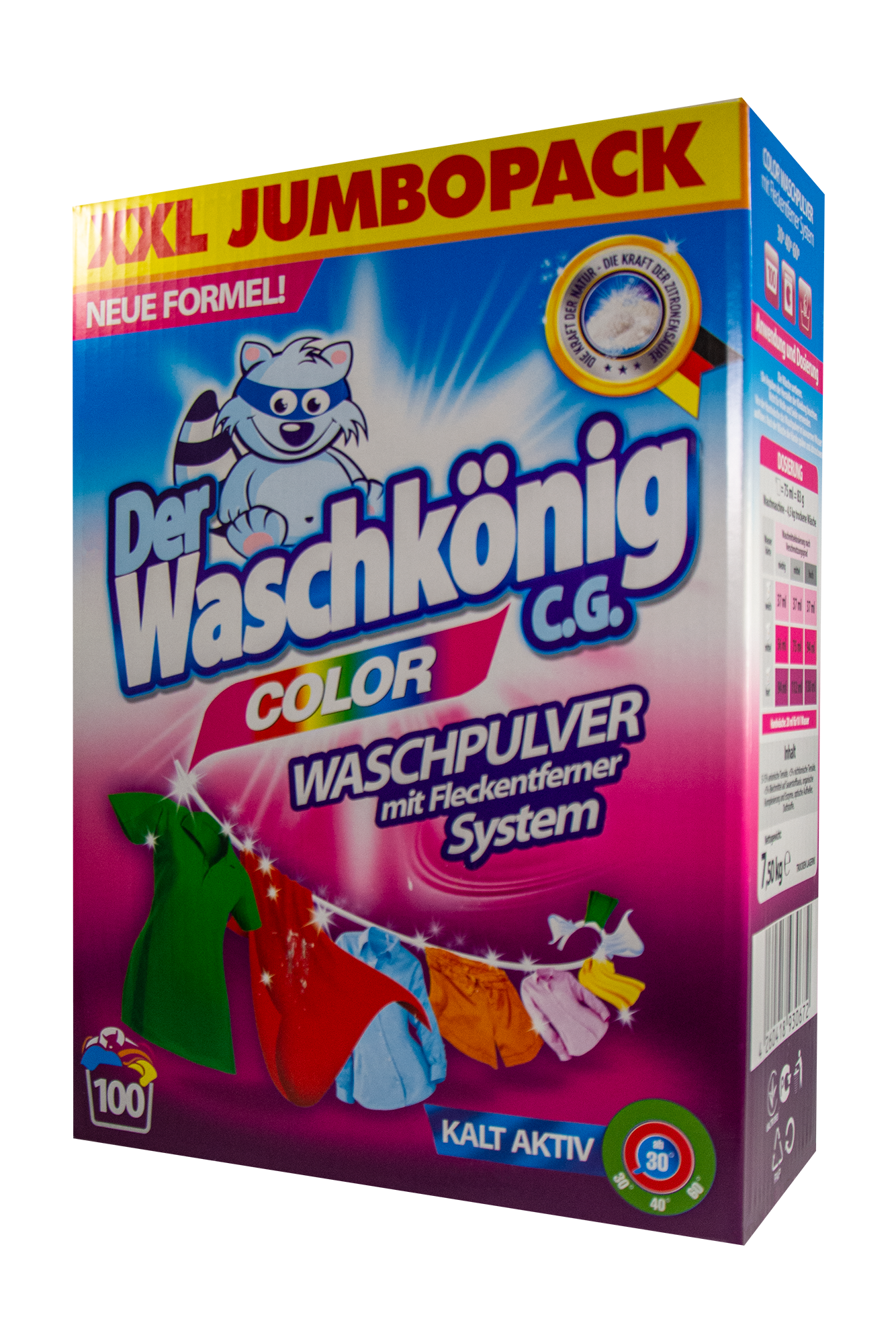 Порошок для прання Der Waschkonig Color, 7,5 кг (040-3732) - фото 1