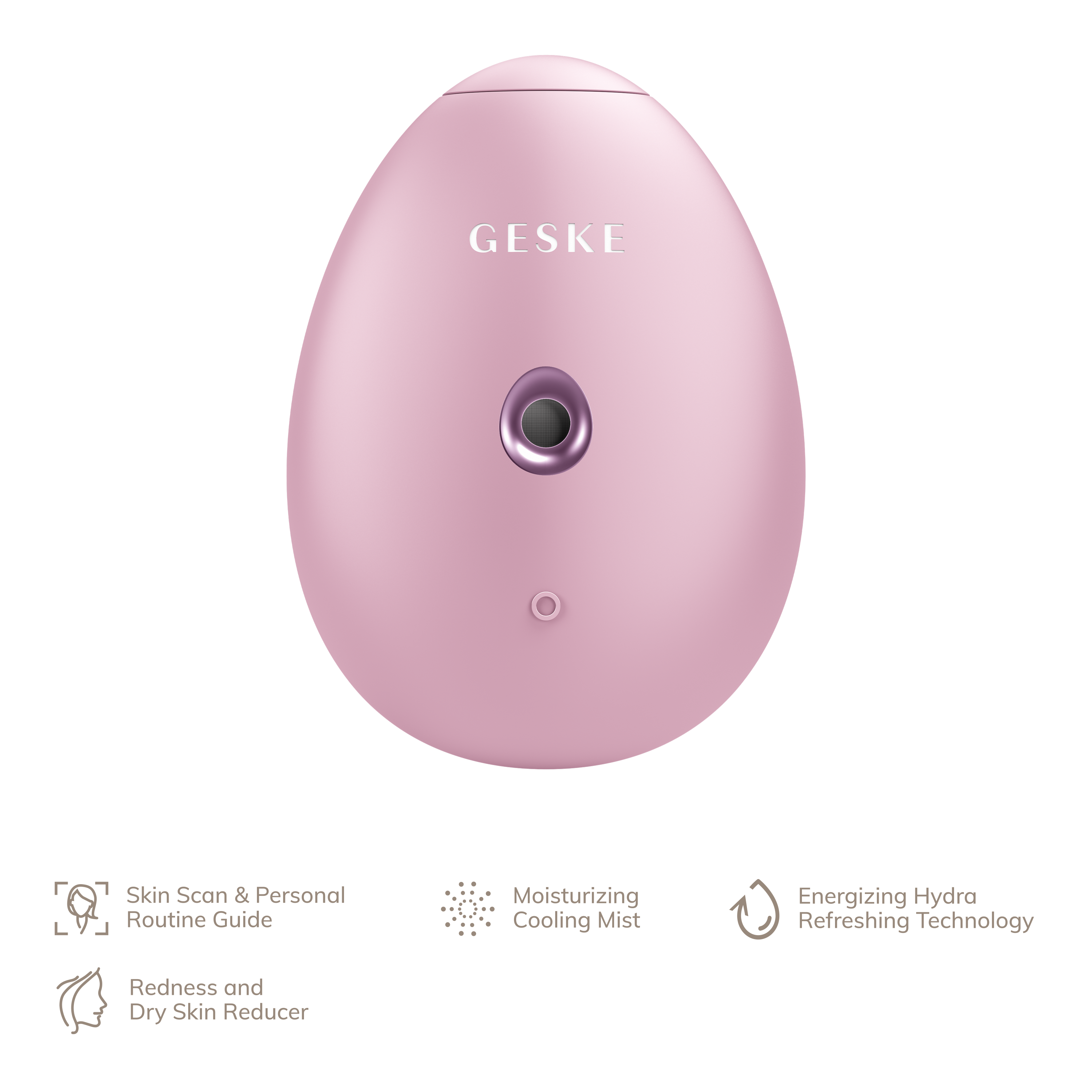 Електронний освіжувач для зволоження обиччя GESKE Facial Hydration Refresher 4 в 1 рожевий - фото 2