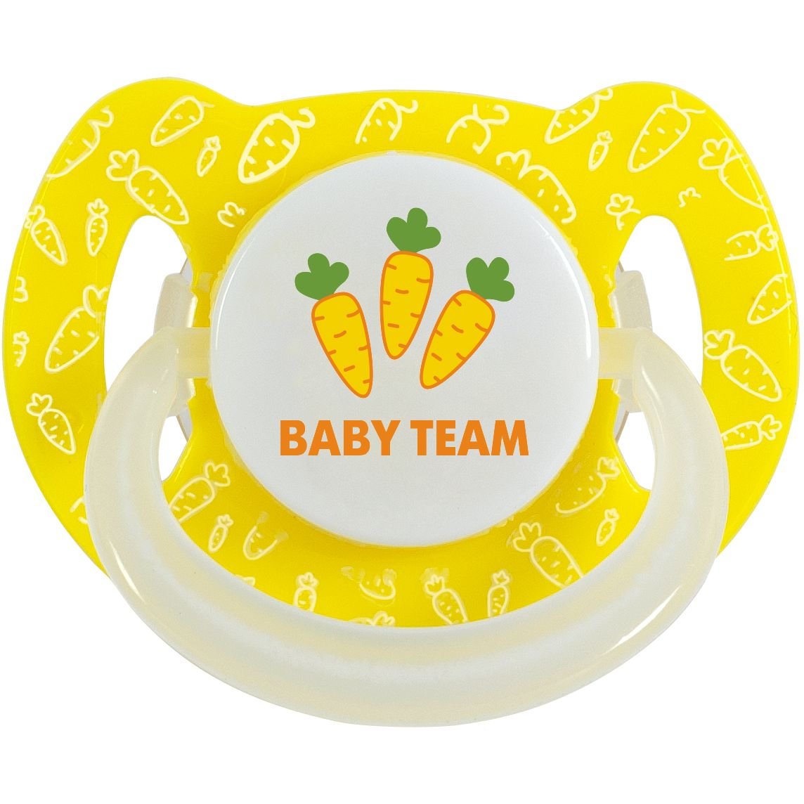 Пустышка латексная Baby Team, классическая, ночная, 6+ мес., желтый (3225) - фото 1