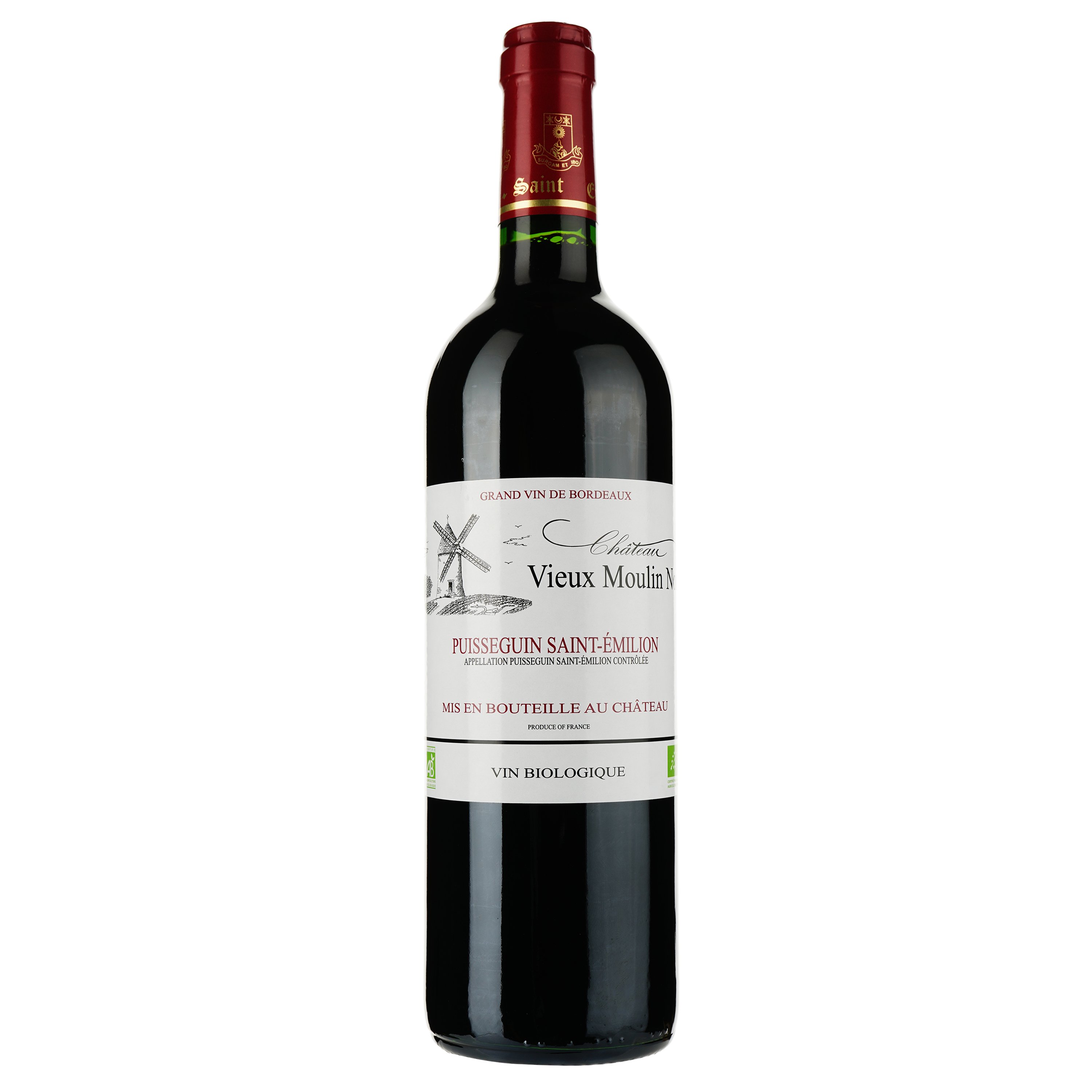 Вино Chateau Vieux Moulin Noir AOP Puisseguin Saint-Emilion 2021 красное сухое 0.75 л - фото 1