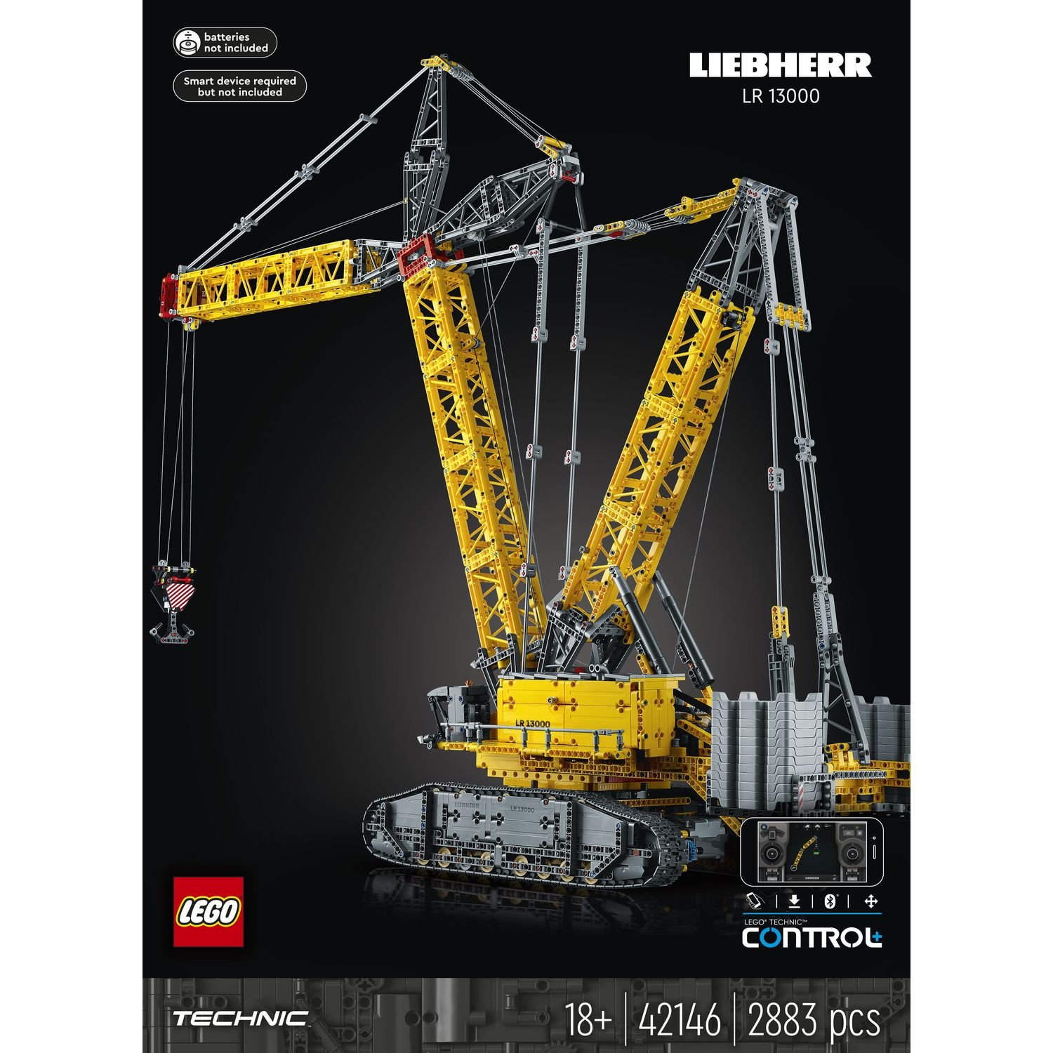 Конструктор LEGO Technic Гусеничний підйомний кран Liebherr LR 13000, 2883 деталей (42146) - фото 1